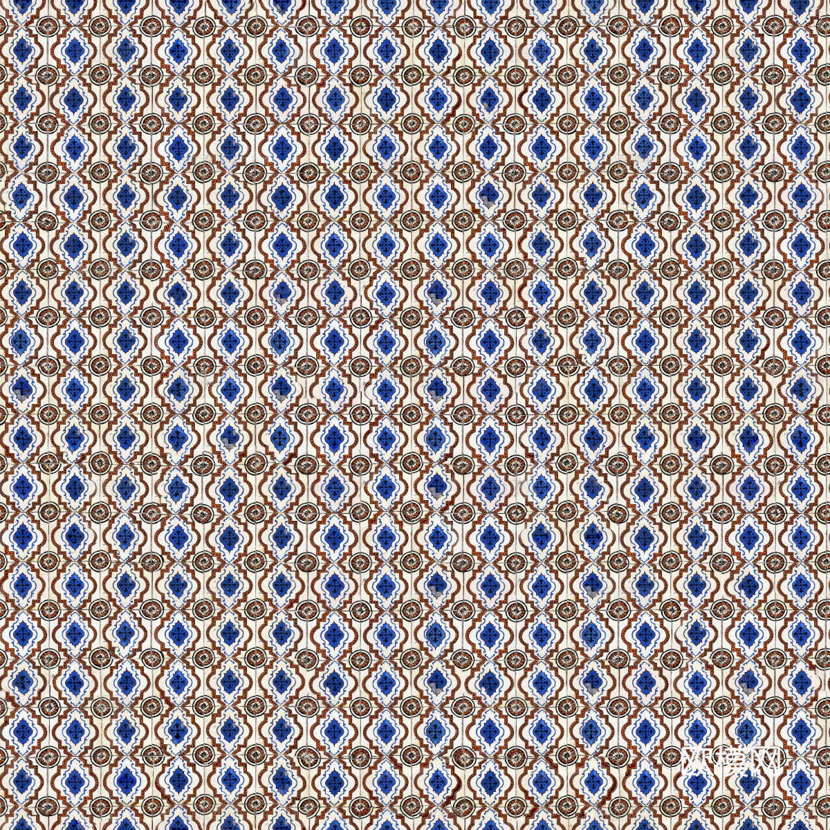 复古经典，民族风几何植物花纹图案花砖瓷砖118