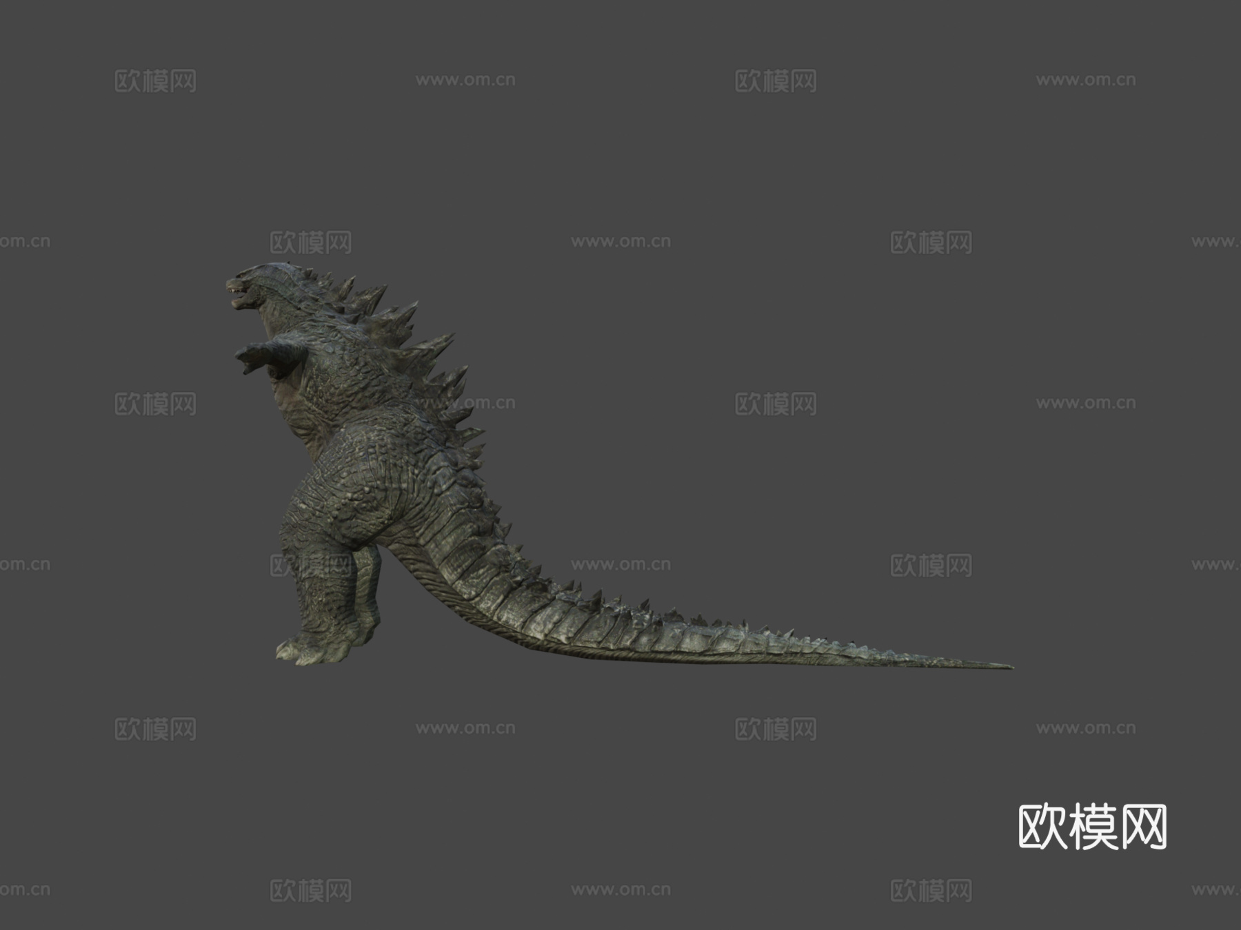 哥斯拉江南Style3d模型下载（渲染图8）