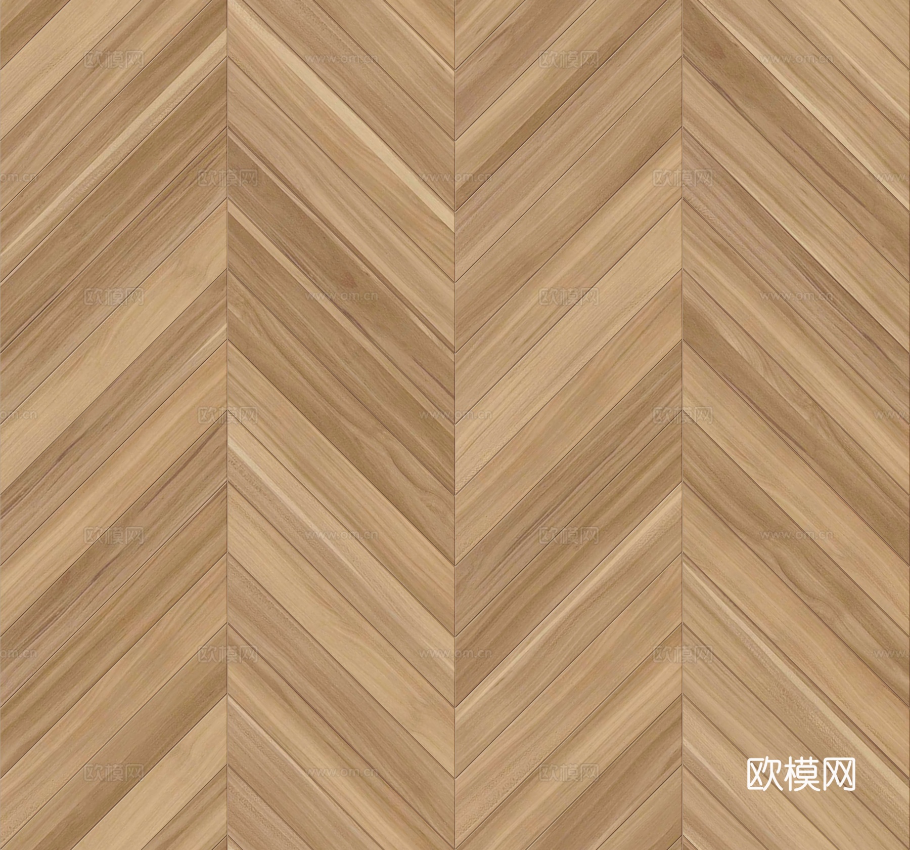 鱼骨纹齐缝原木色实木地板139