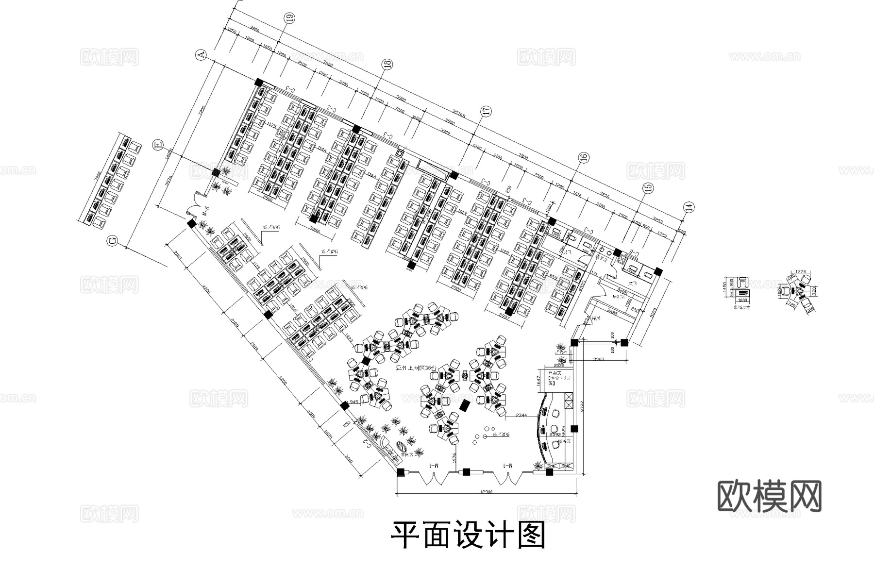 电竞网咖 最新全套施工图cad施工图