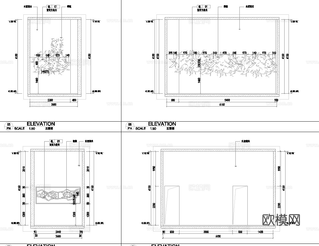 800平电竞网咖 最新全套施工图cad施工图