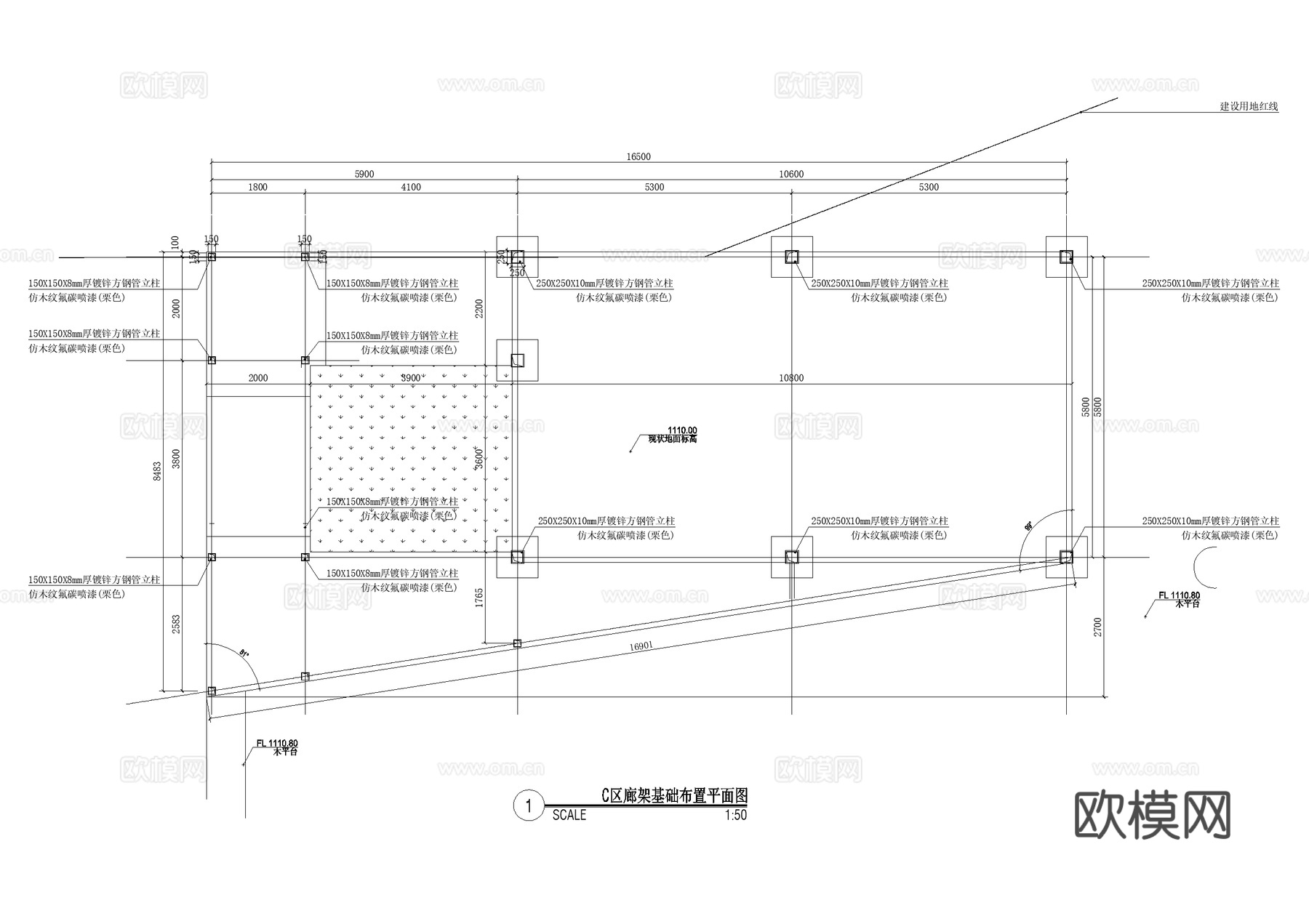 观景木平台 亲水台 木栈道廊架木栏杆 CAD施工图cad施工图