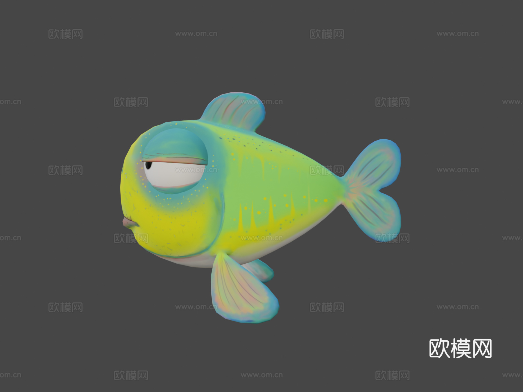 菲克斯鱼风格化3d模型下载（渲染图7）