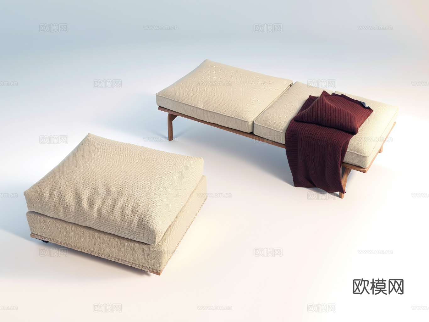 懒人沙发su模型