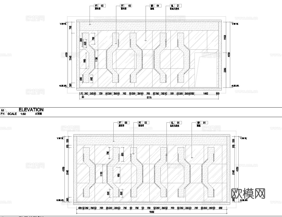 800平电竞网咖 最新全套施工图cad施工图