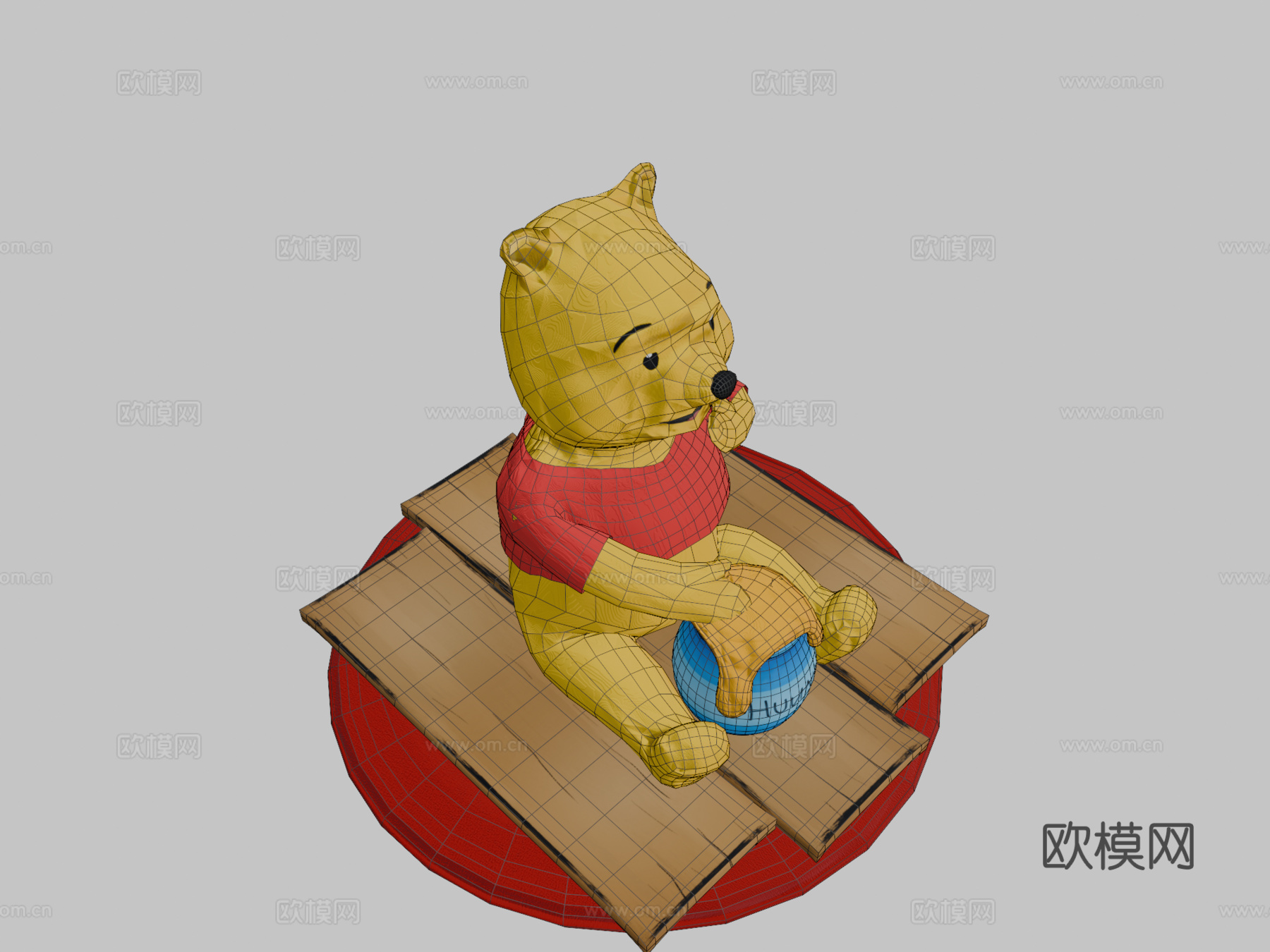 小熊维尼迪士尼无限概念3d模型下载（渲染图2）