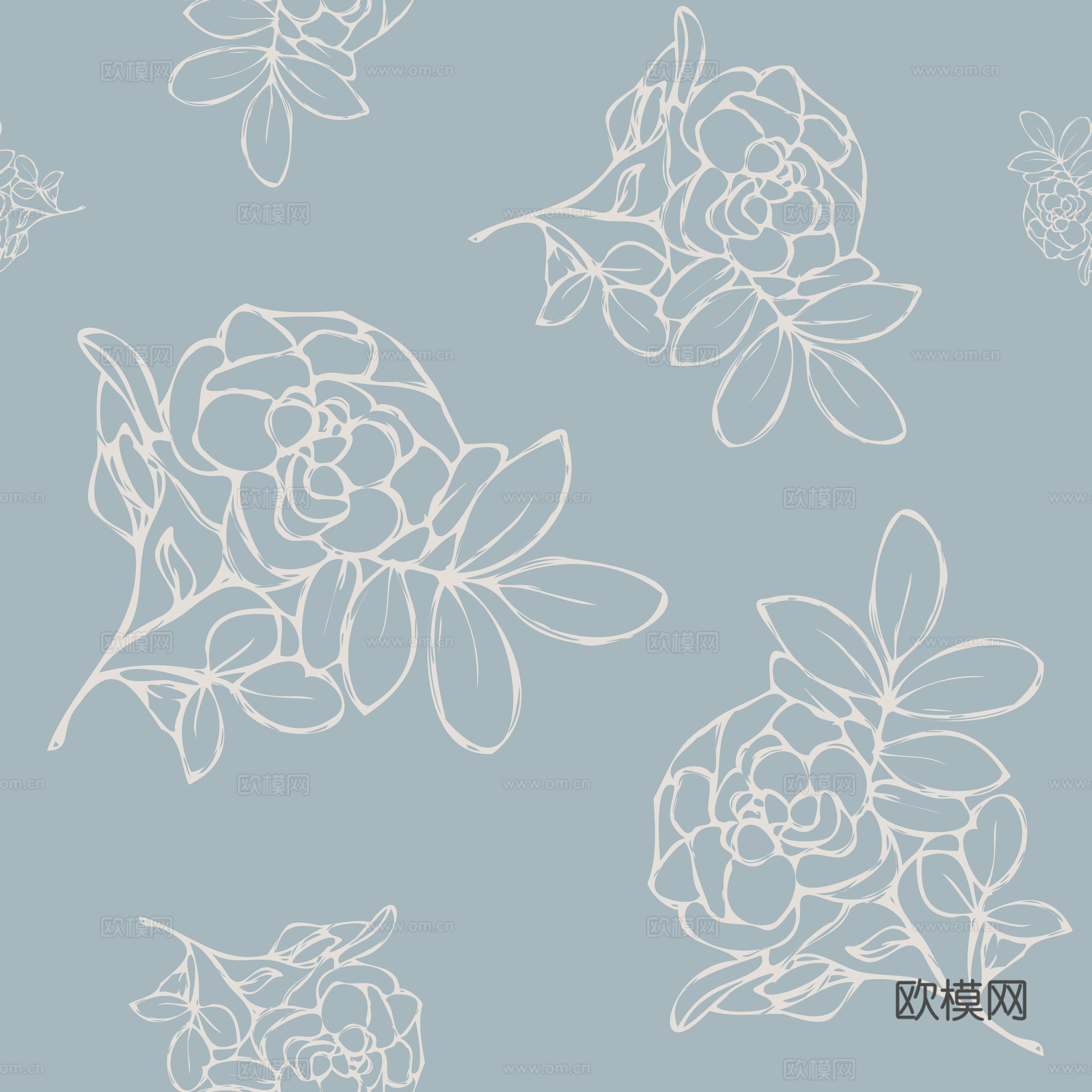 治愈系小清晰植物森系纹理图案肌理25