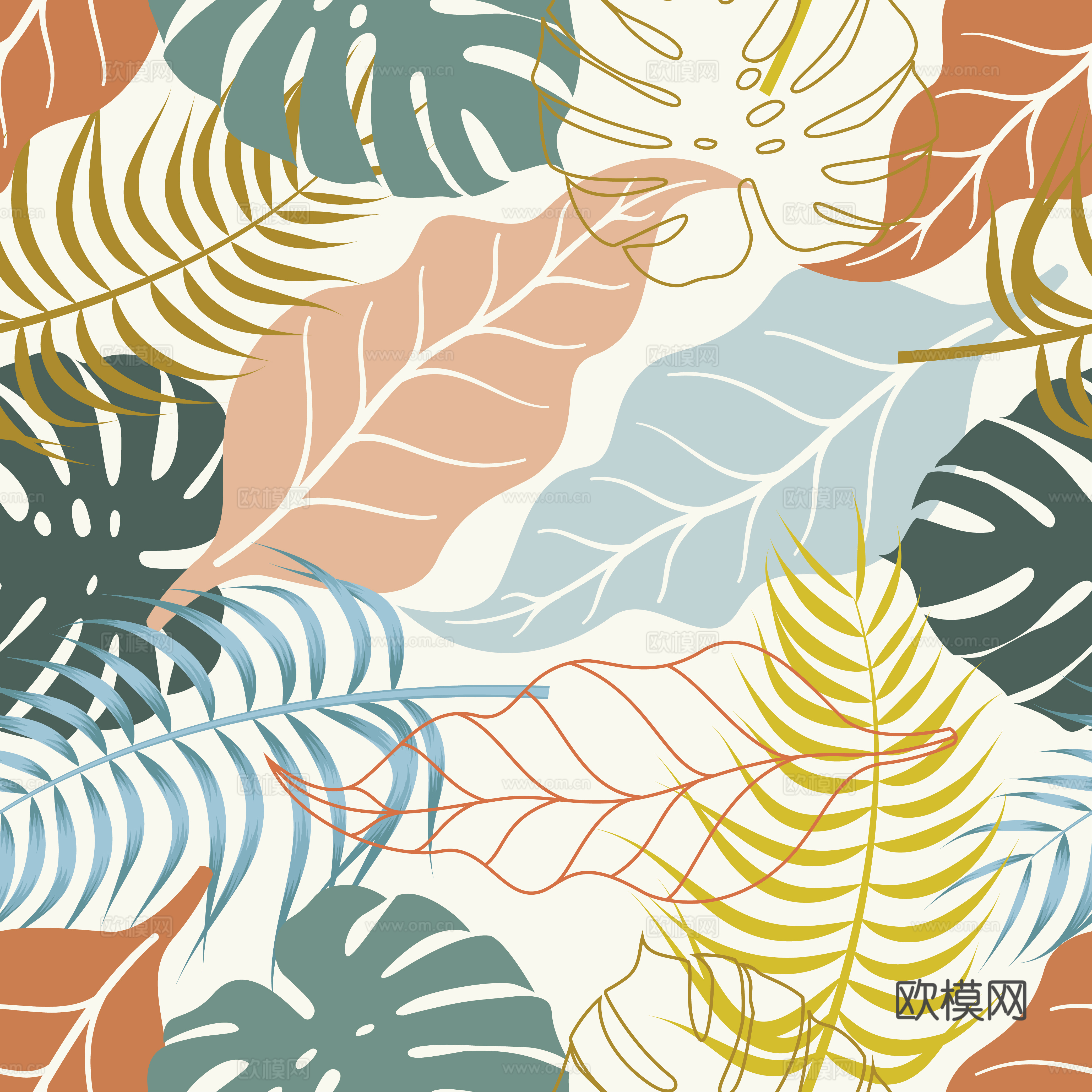 时尚热带植物花纹图案纹理肌理33 (2)下载