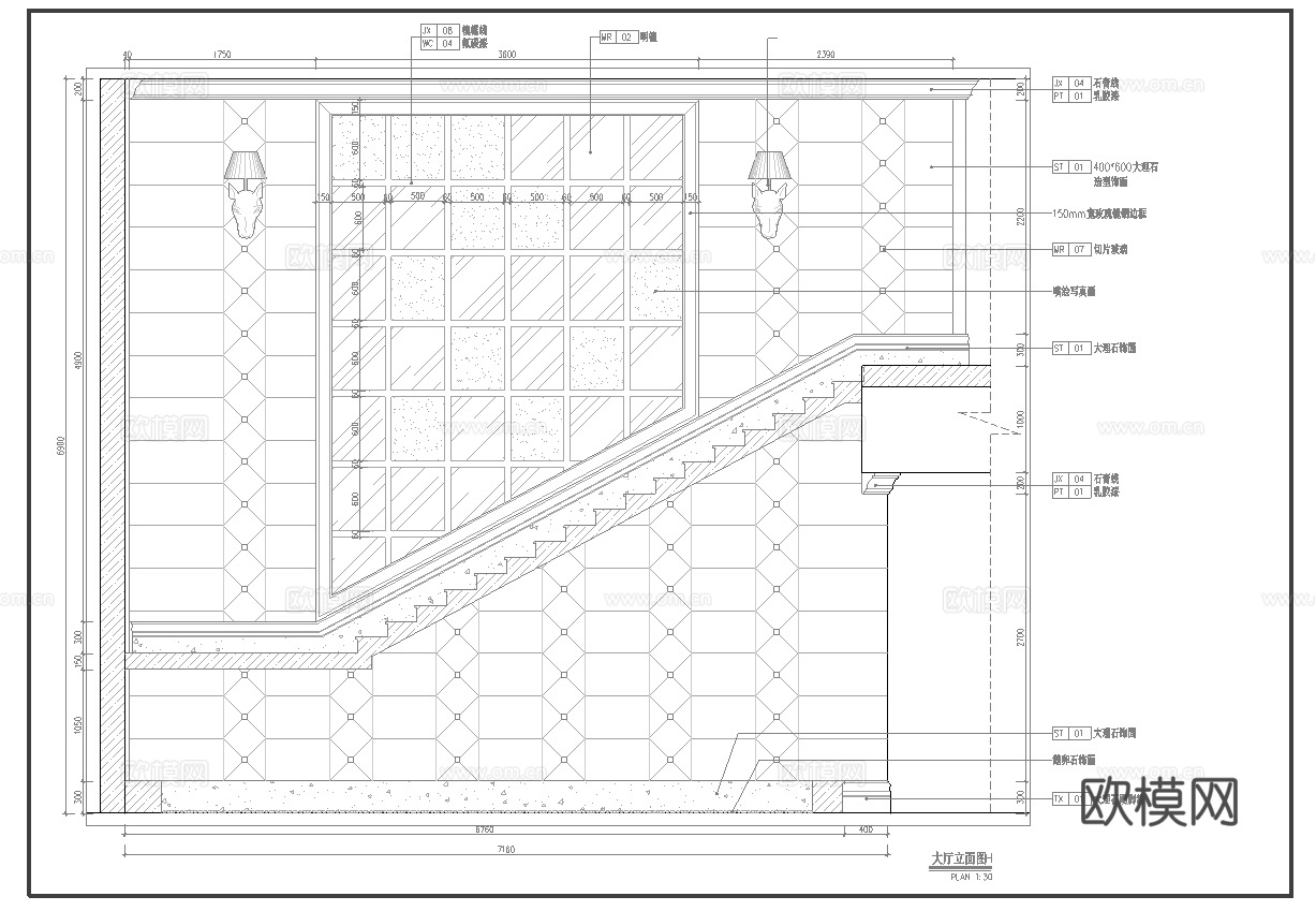 酒吧 KTV会所 最新全套施工图设计cad施工图