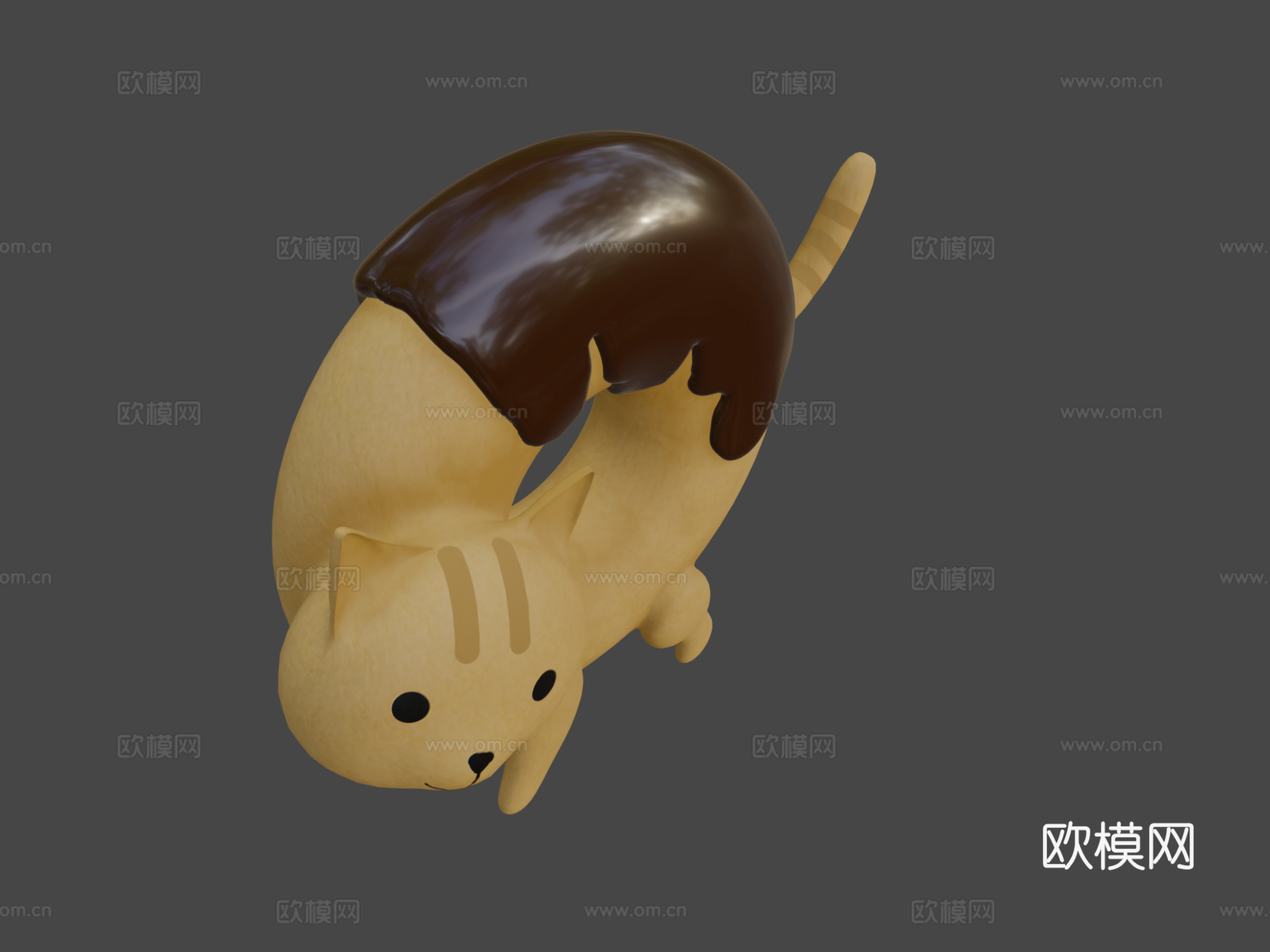 甜甜圈猫3d模型