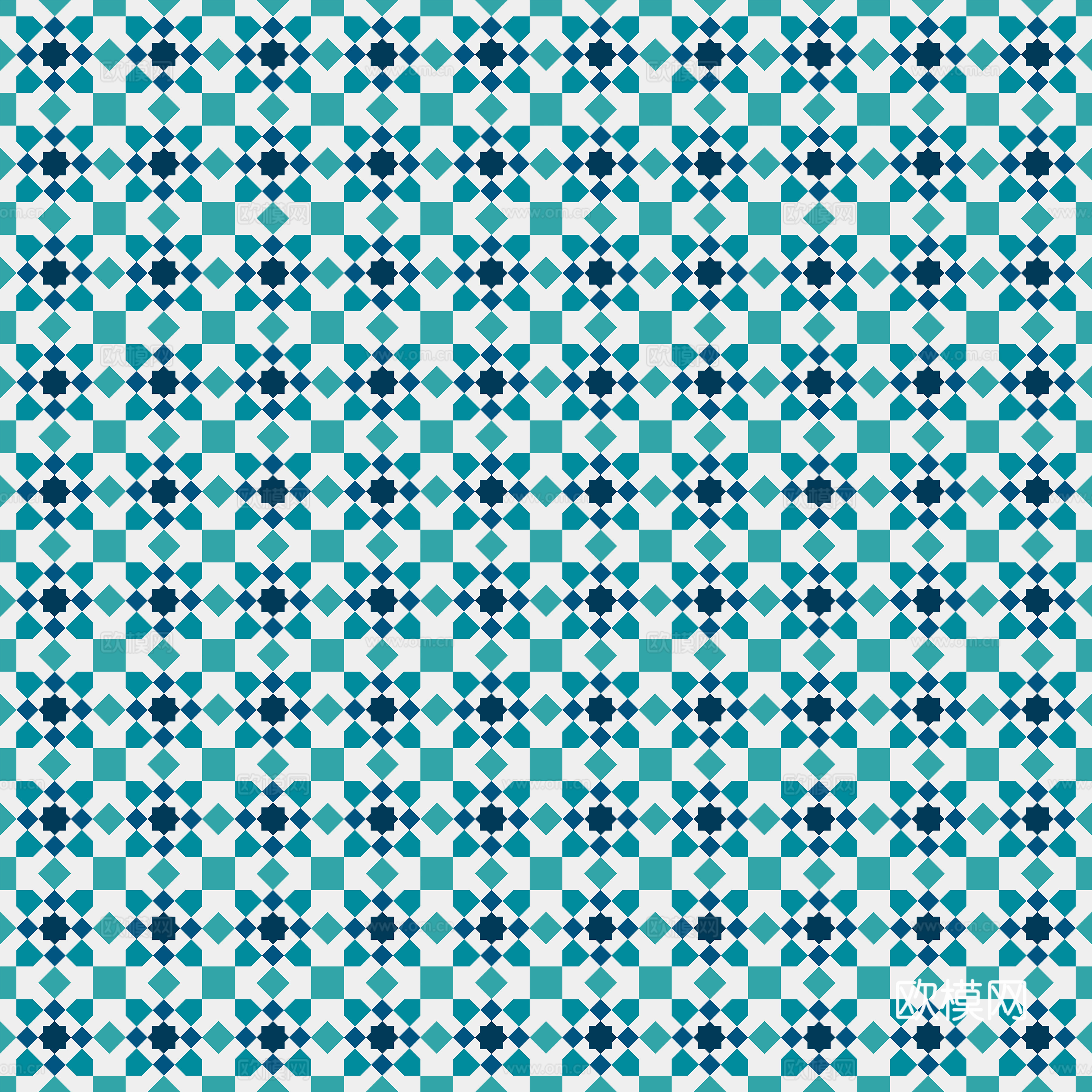 摩洛哥民族风蓝色马赛克几何图案纹理49