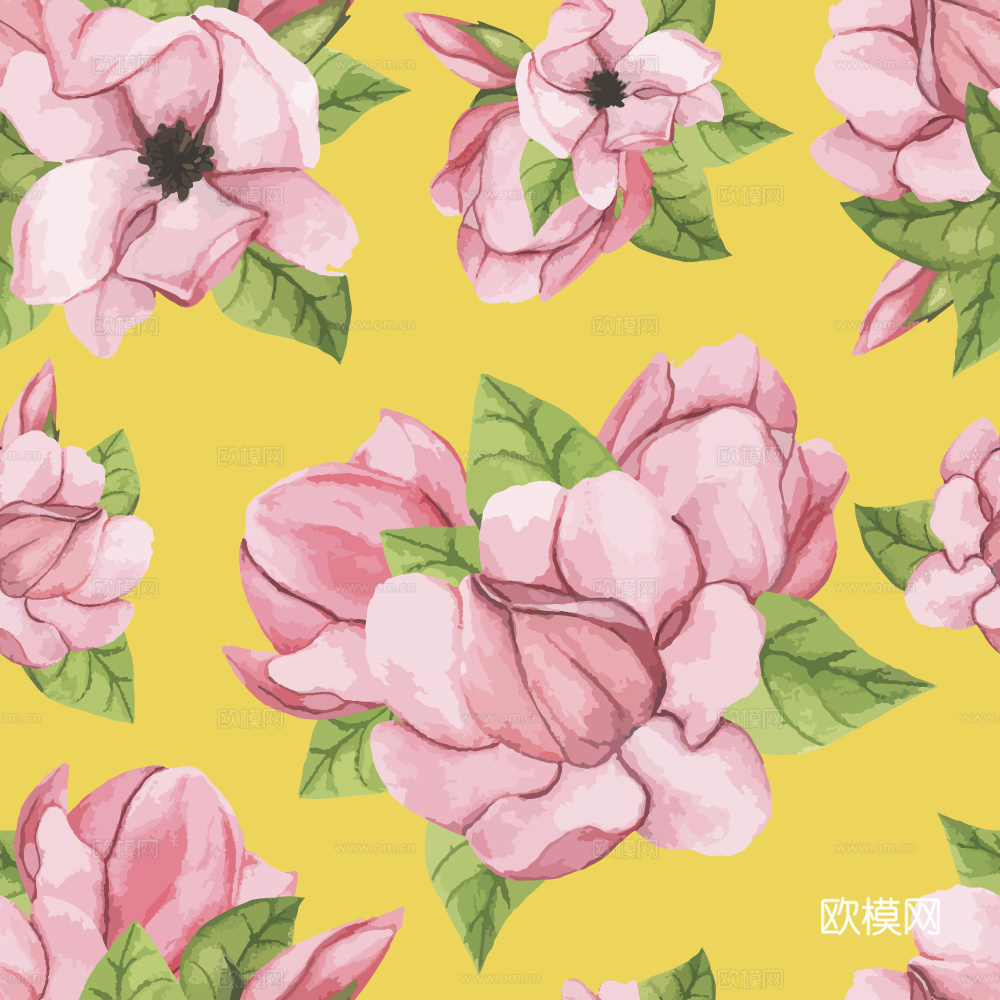 小清新治愈系植物图案纹理肌理28