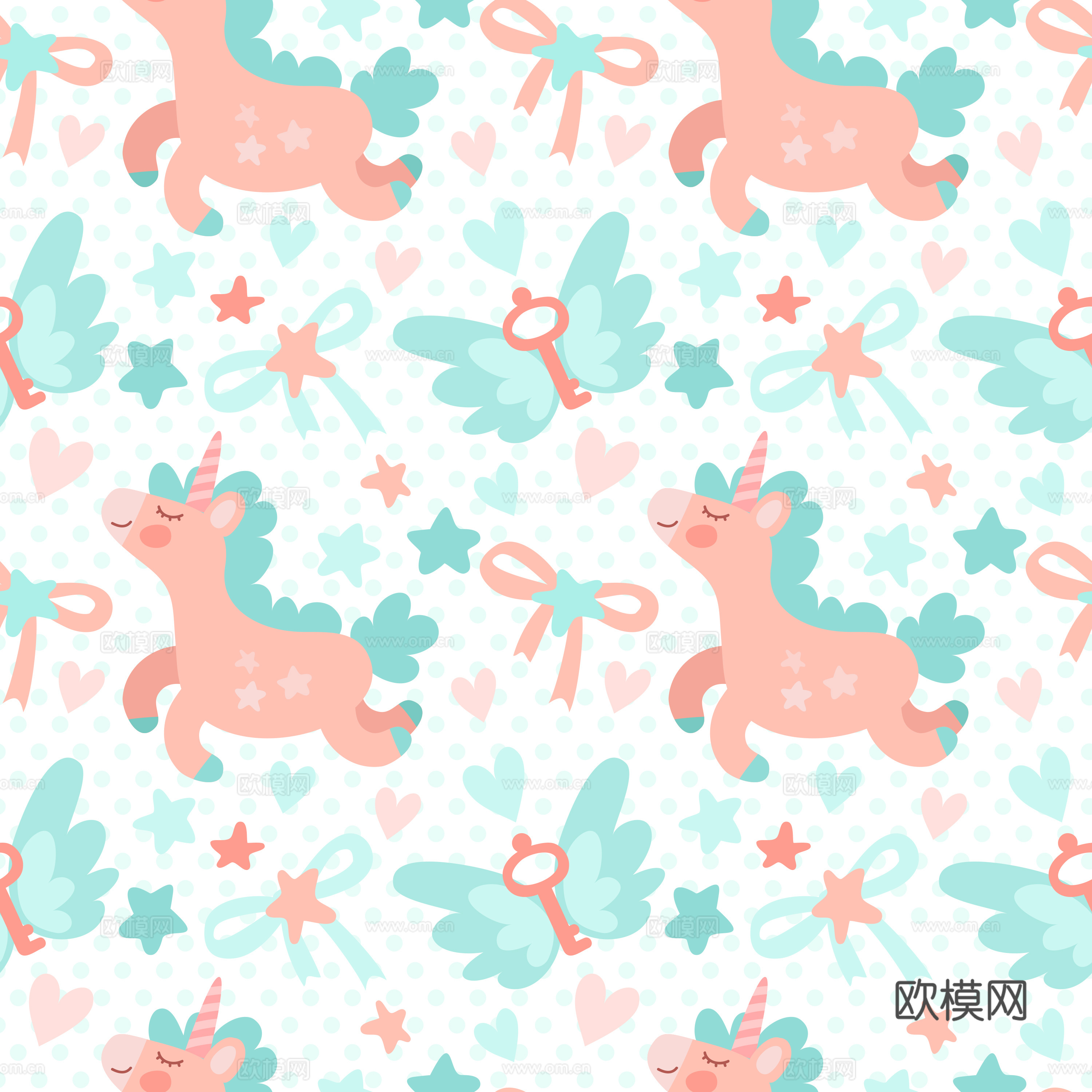 卡通可爱儿童动物图案纹理肌理83
