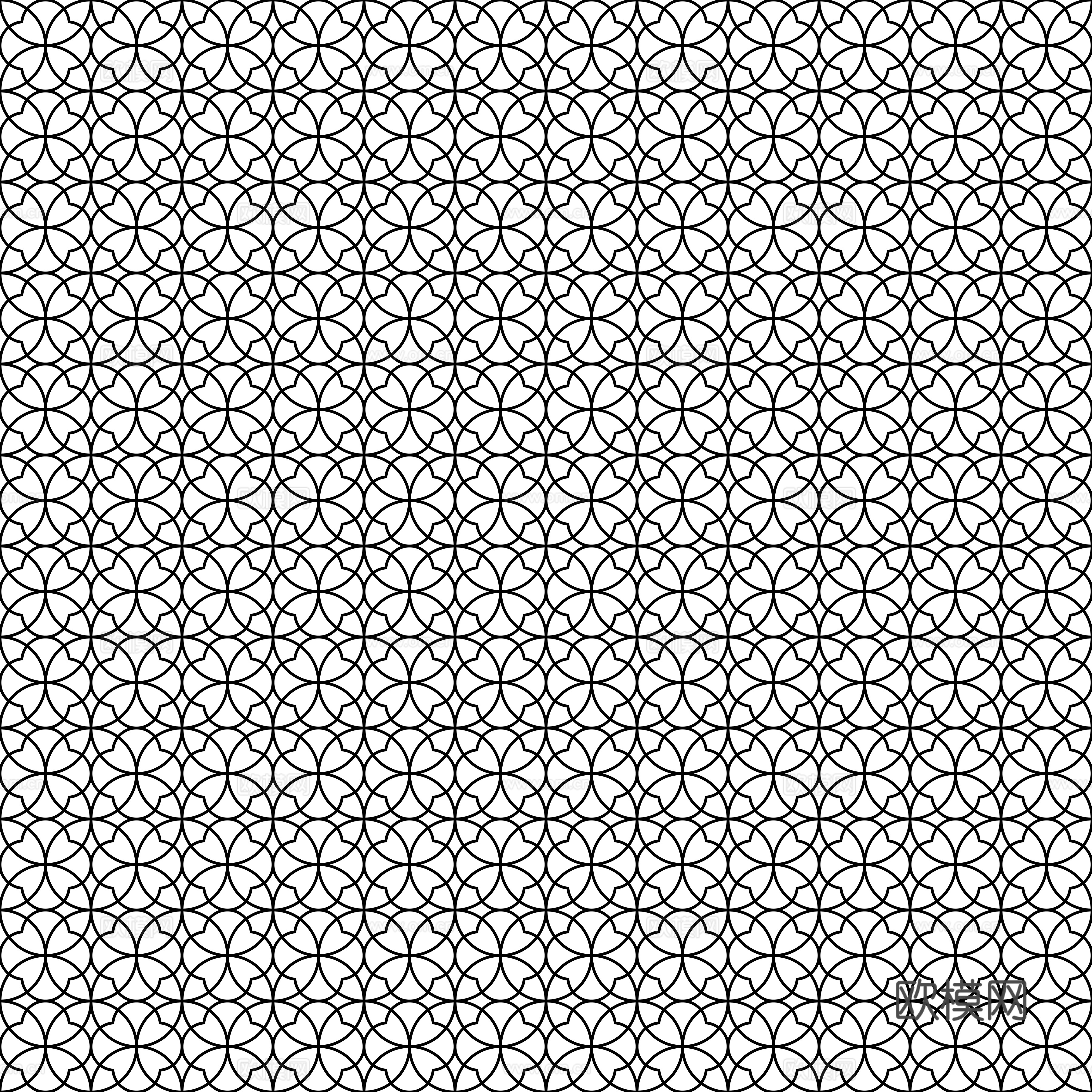 摩洛哥民族风黑白马赛克几何图案纹理59