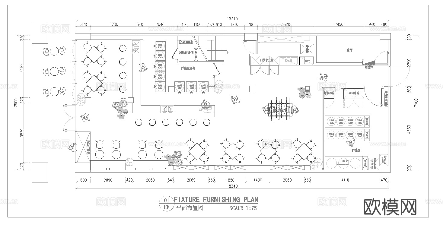 酒吧 KTV会所 最新平面施工图设计cad施工图