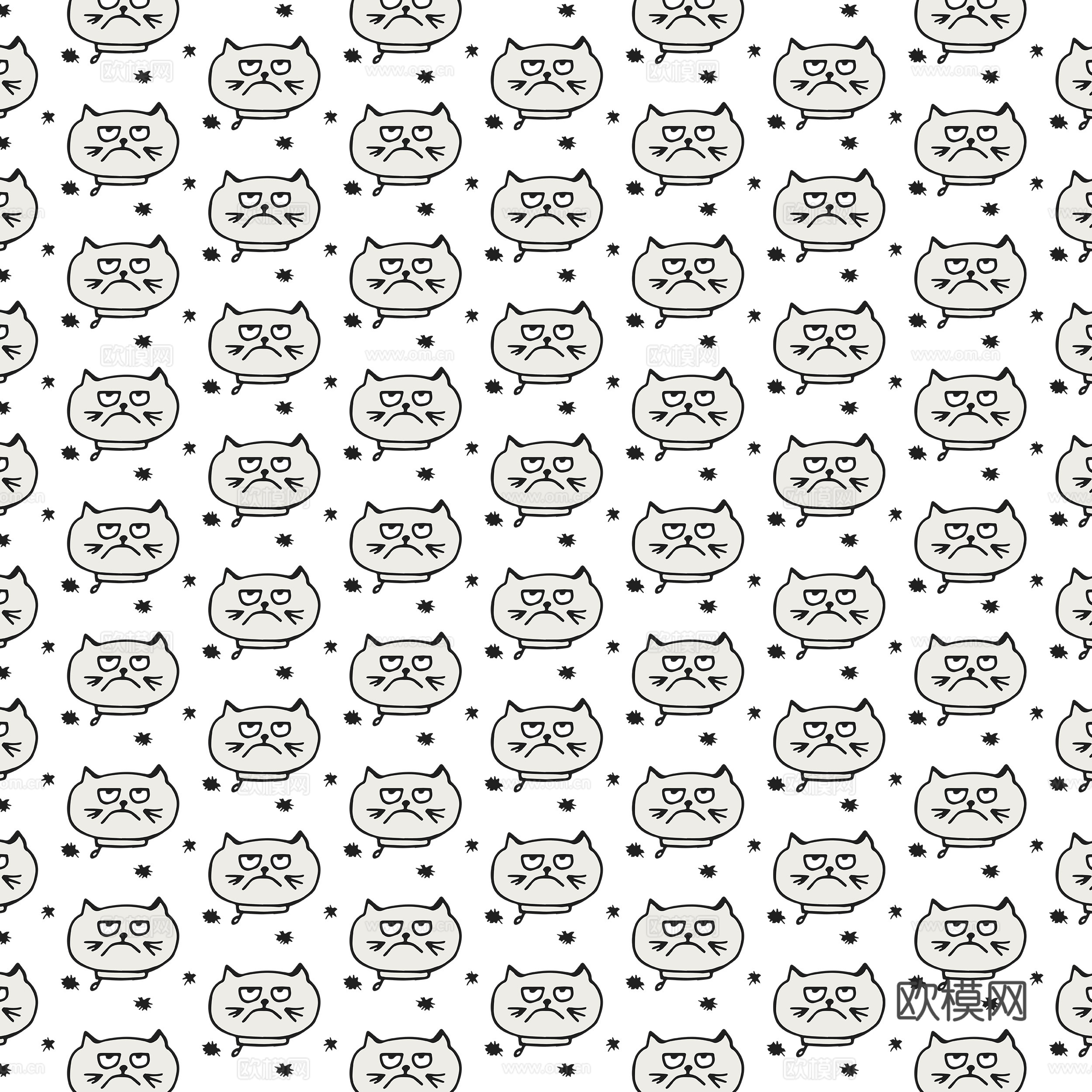 卡通可爱儿童动物图案纹理肌理95