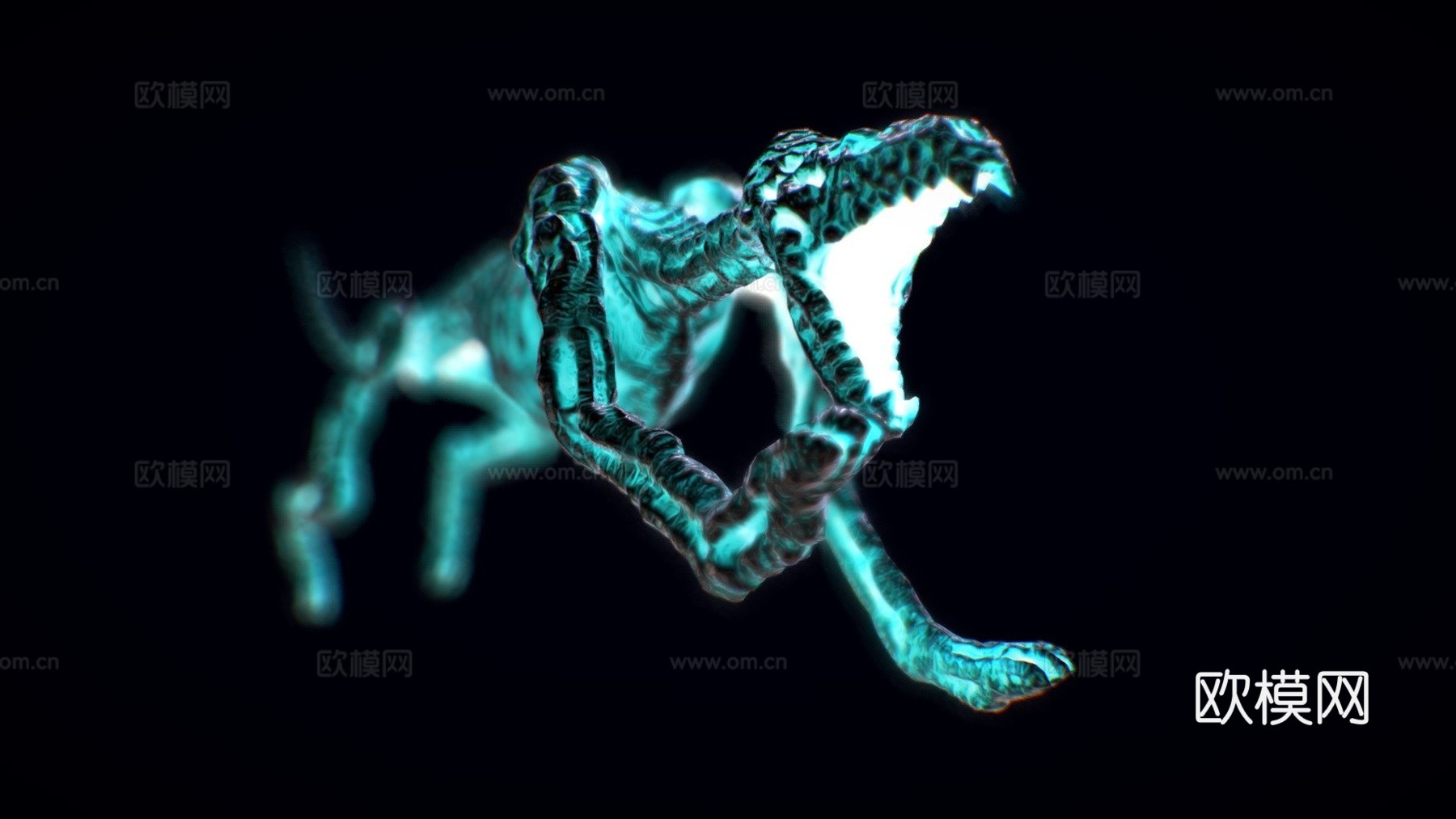 幽灵地狱犬3d模型下载（渲染图1）