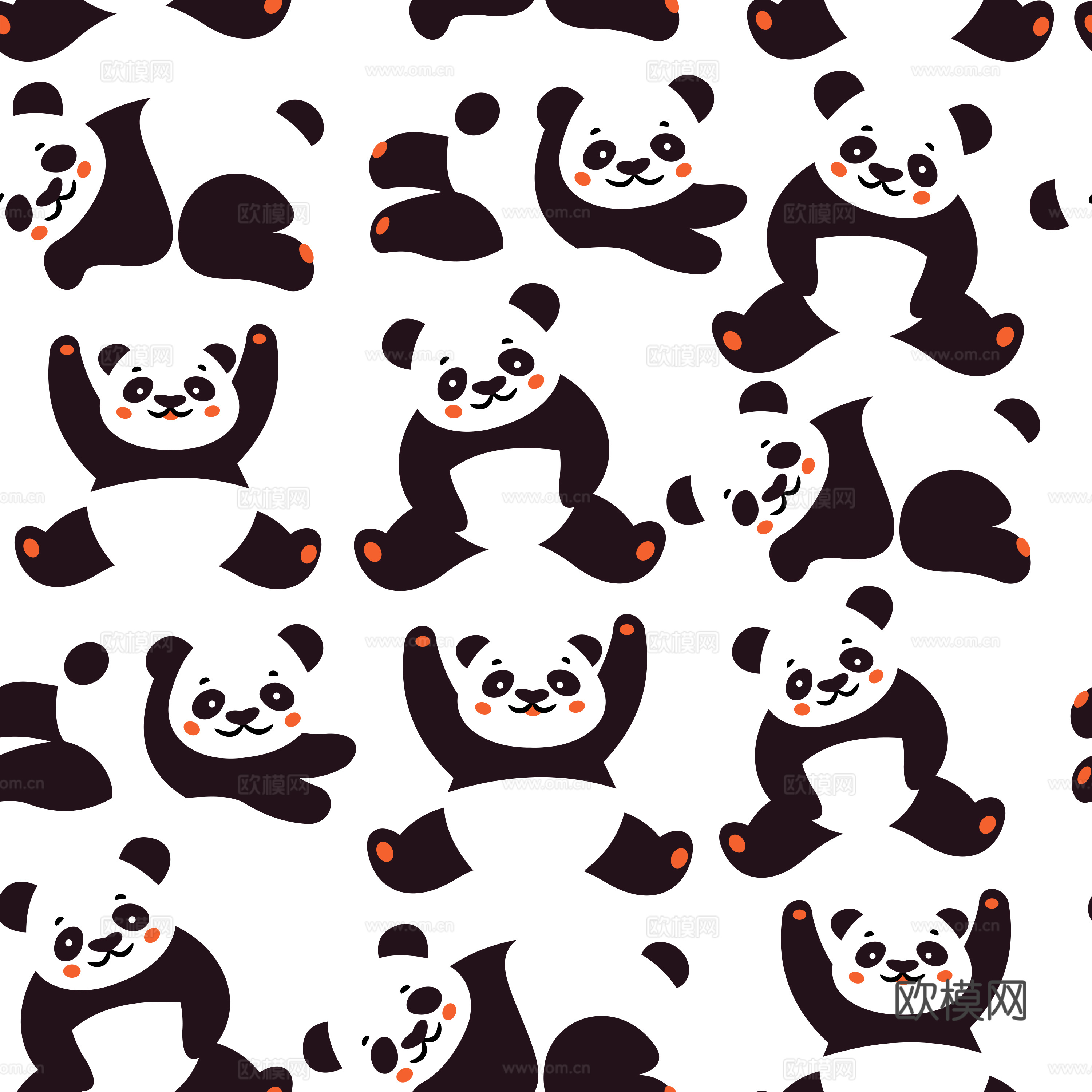 卡通可爱儿童动物图案纹理肌理8下载