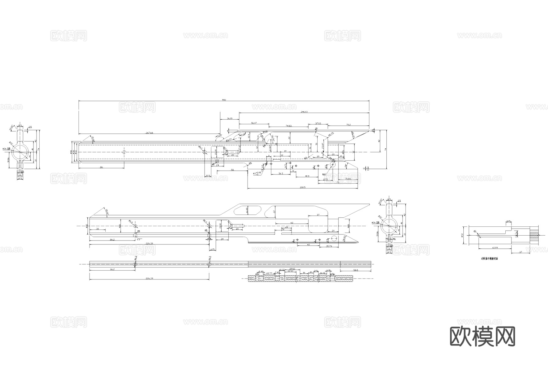 燕尾加工CAD施工图cad施工图