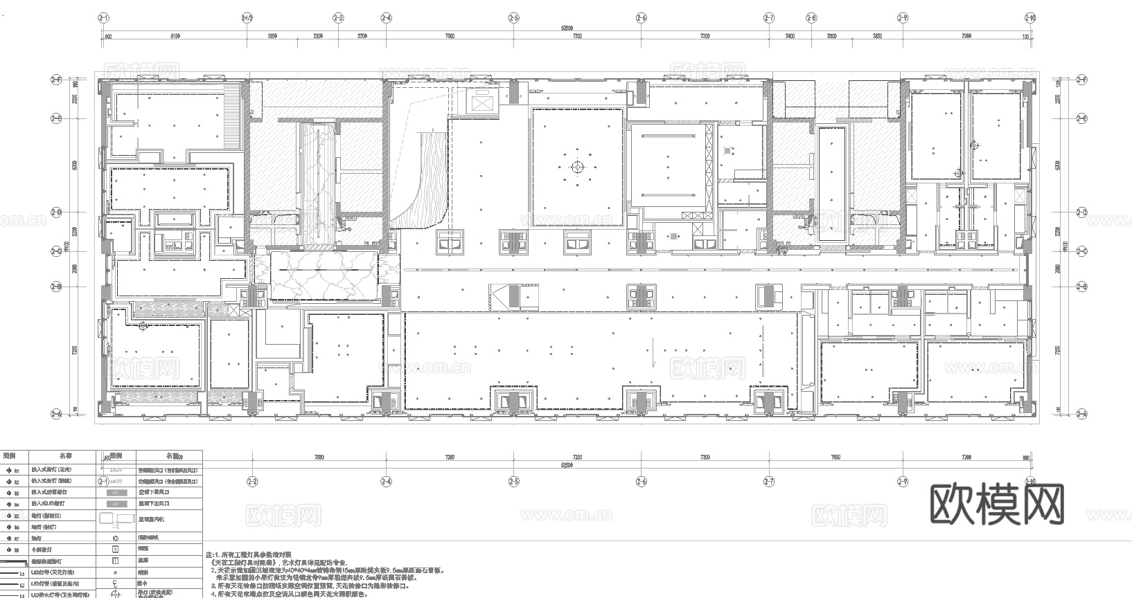高档娱乐会所 最新平面施工图合集cad施工图