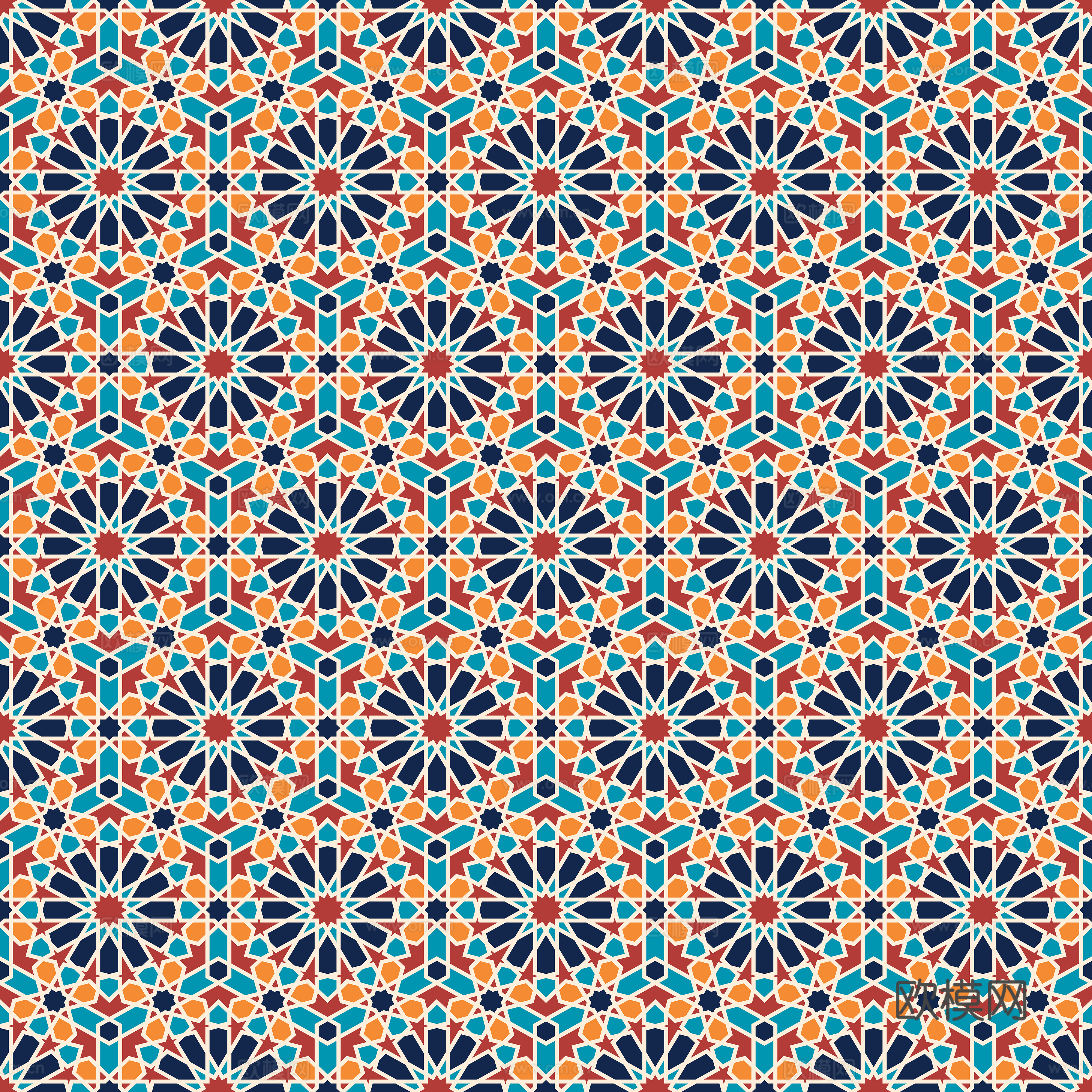 摩洛哥民族风马赛克几何图案纹理13