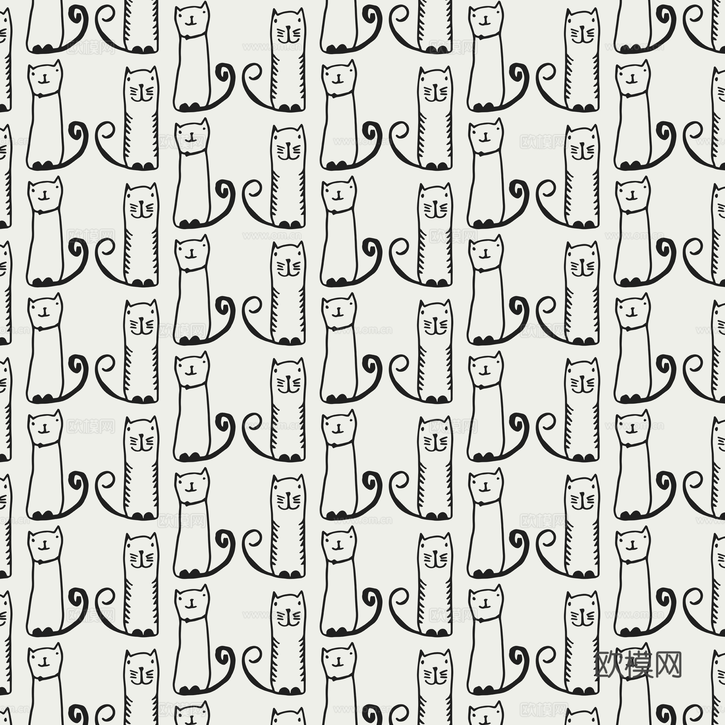 卡通可爱儿童动物图案纹理肌理98