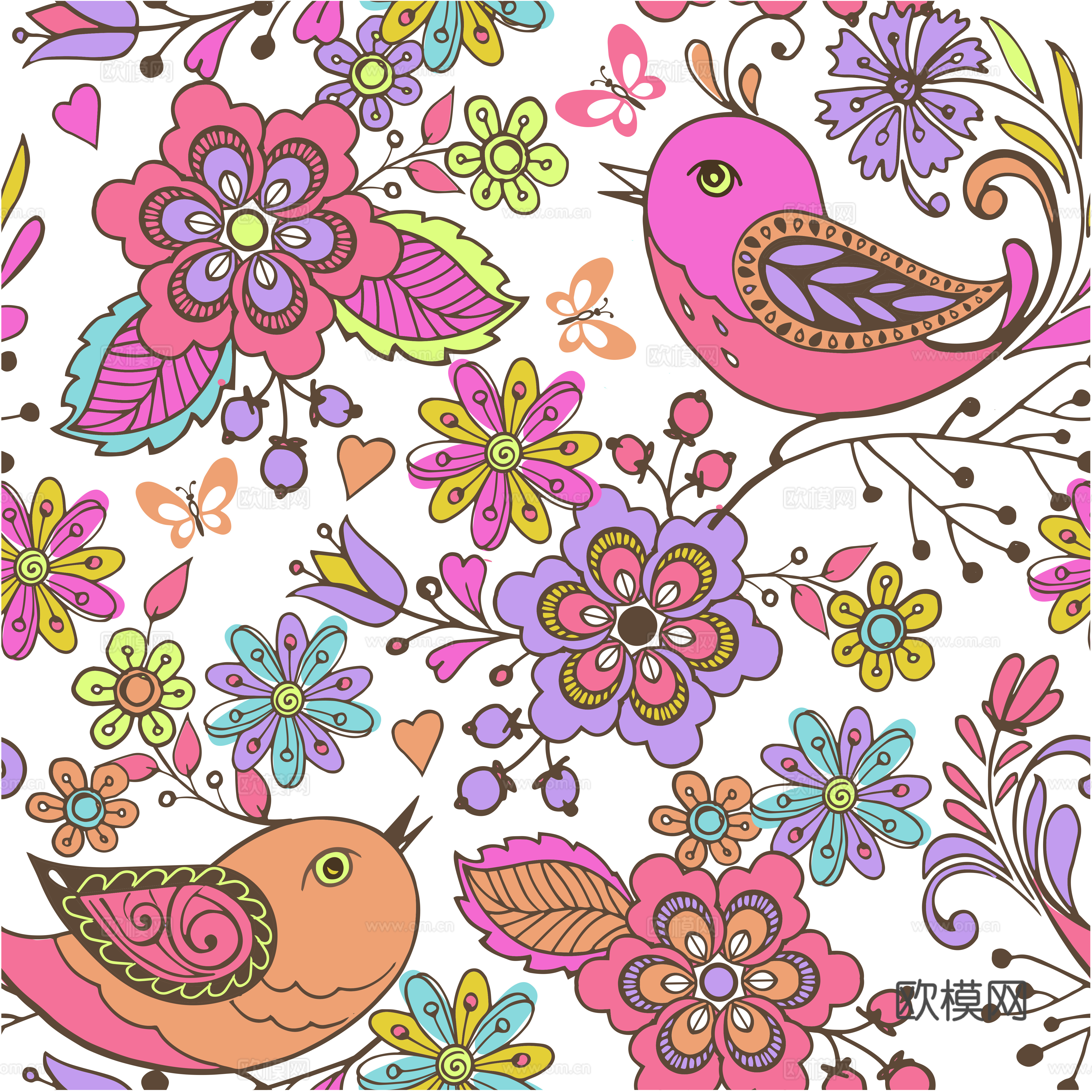 时尚植物图案纹理肌理21