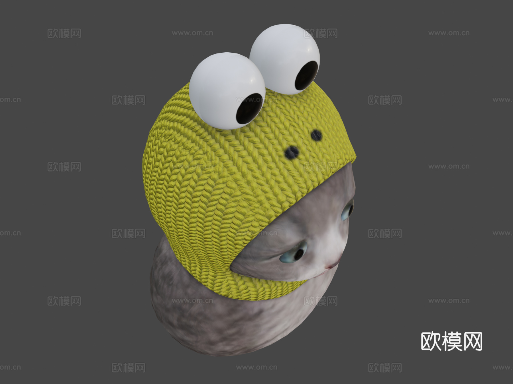 戴帽子的猫3d模型下载（渲染图8）