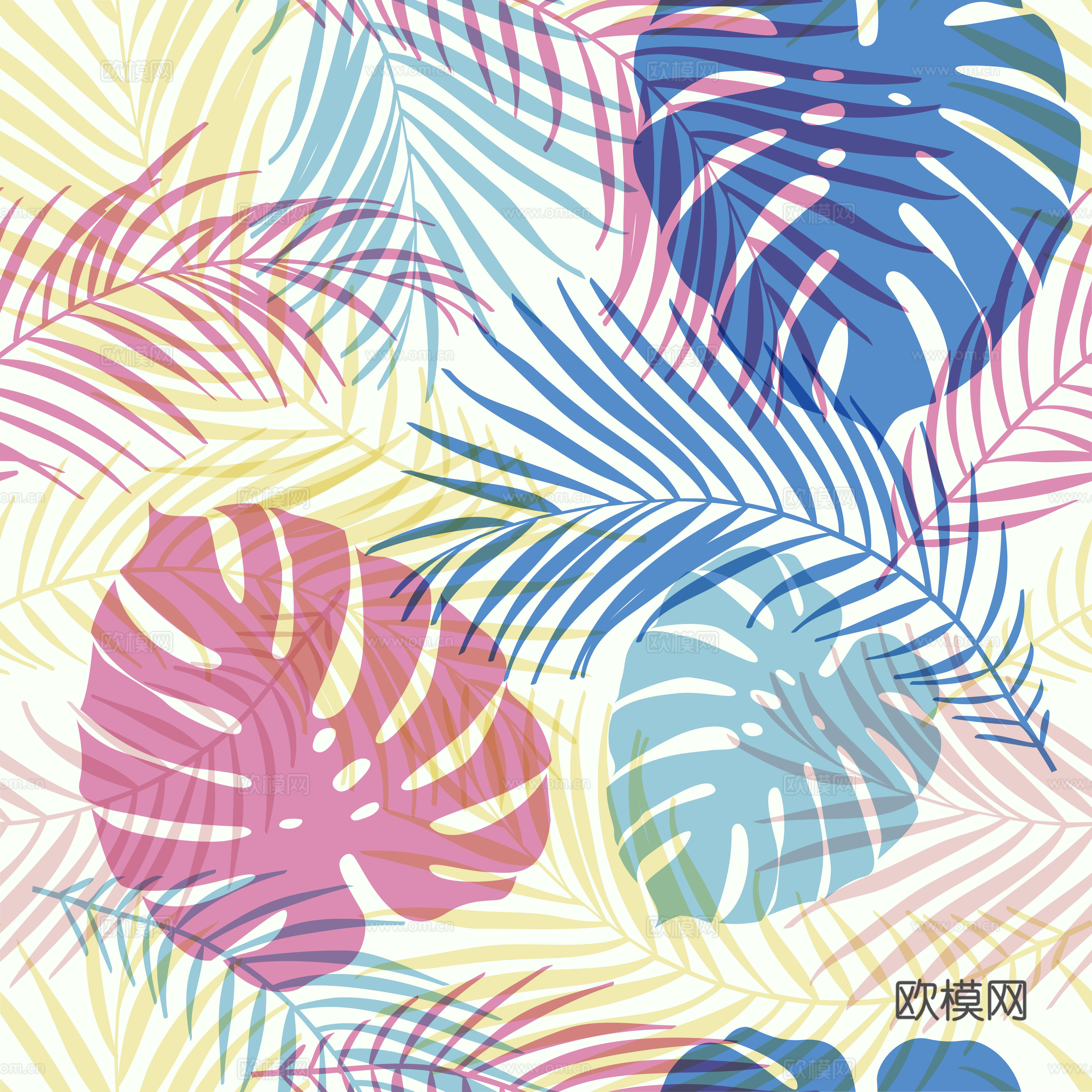 时尚热带植物花纹图案纹理肌理57 (2)