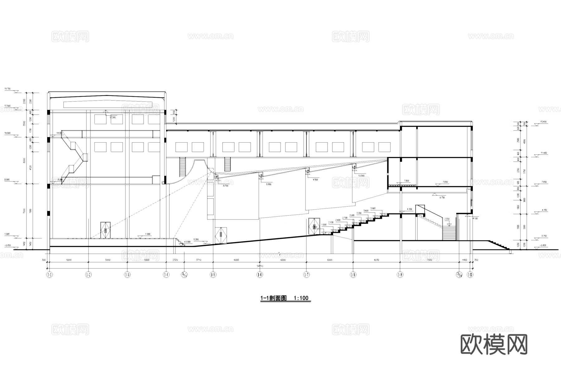电影院影剧院建筑平立剖CAD施工图集cad施工图