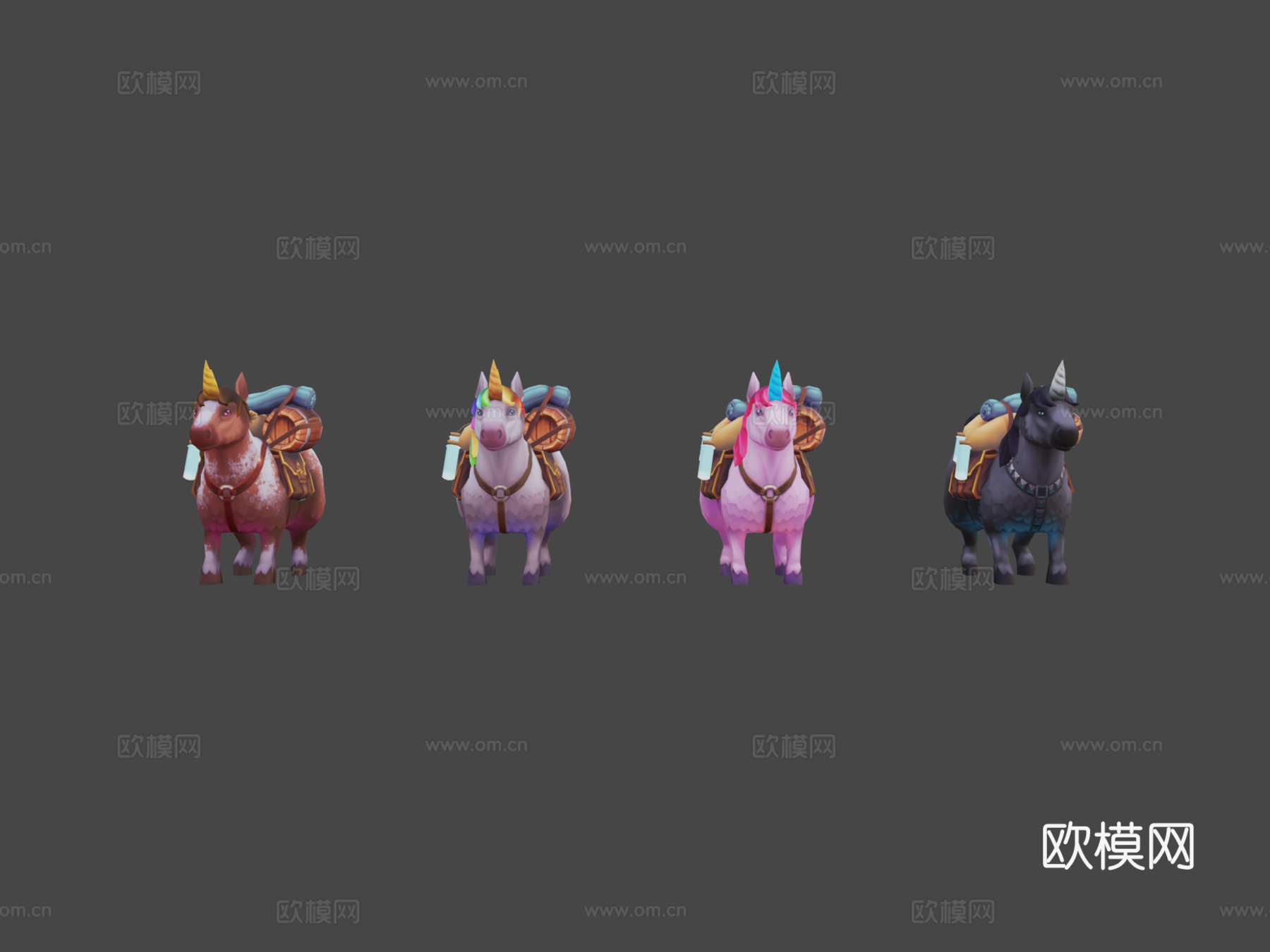 火炬之光2独角兽3d模型下载（渲染图6）