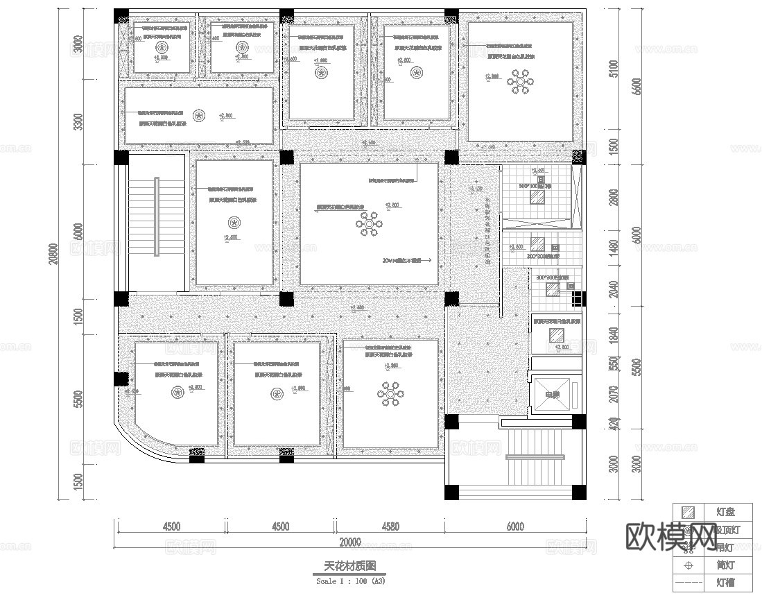 高档茶楼会所 最新平面施工图合集cad施工图