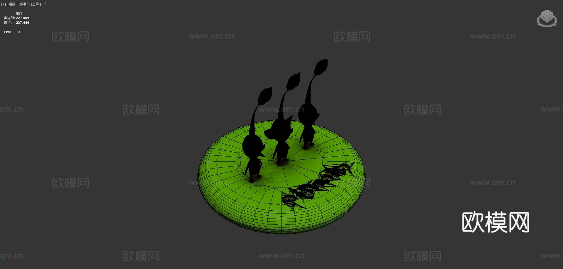 皮克敏红蓝黄3d模型下载（渲染图4）