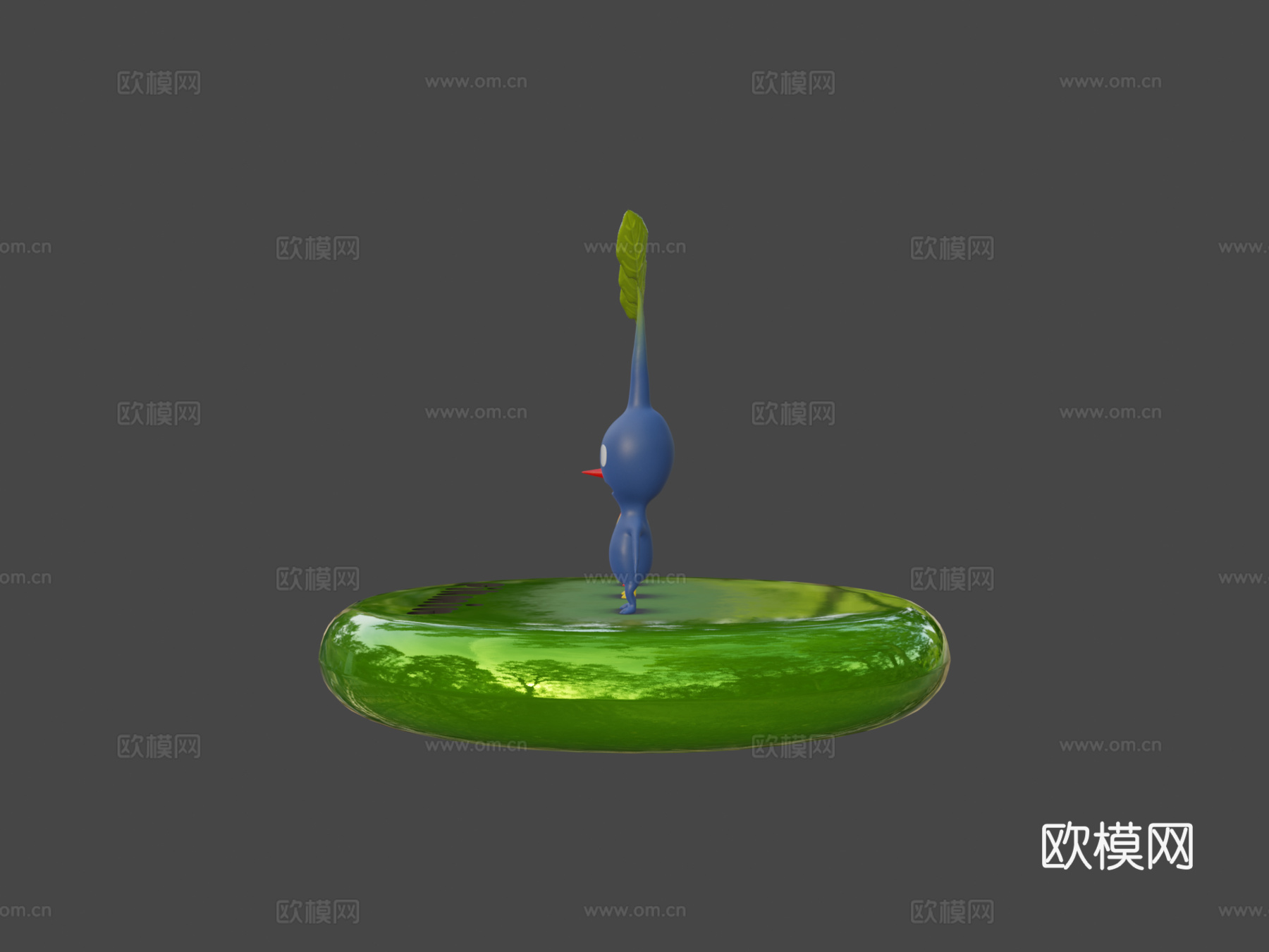 皮克敏红蓝黄3d模型下载（渲染图5）