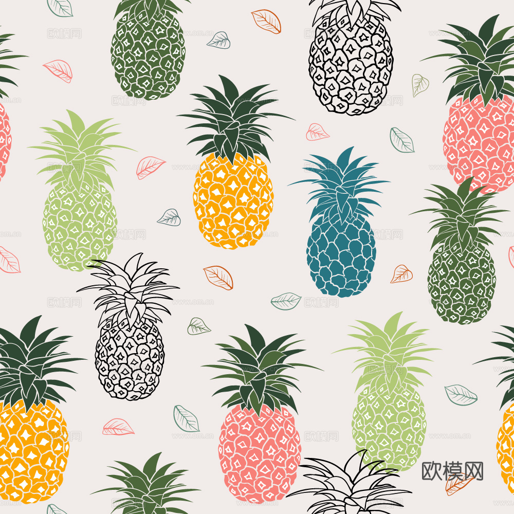 小清新治愈系植物图案纹理肌理16