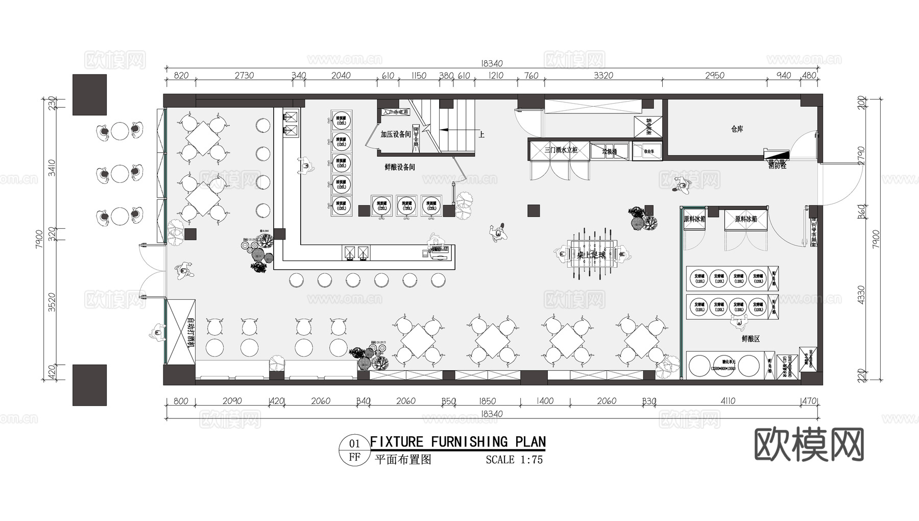 酒吧 KTV会所 最新平面施工图设计cad施工图