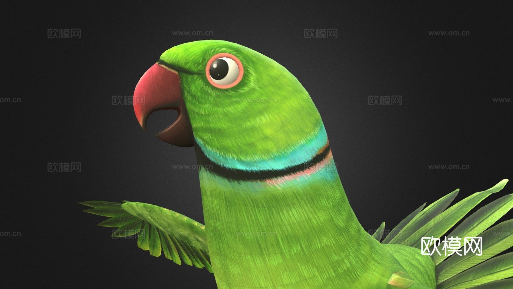 鹦鹉3d模型下载（渲染图1）