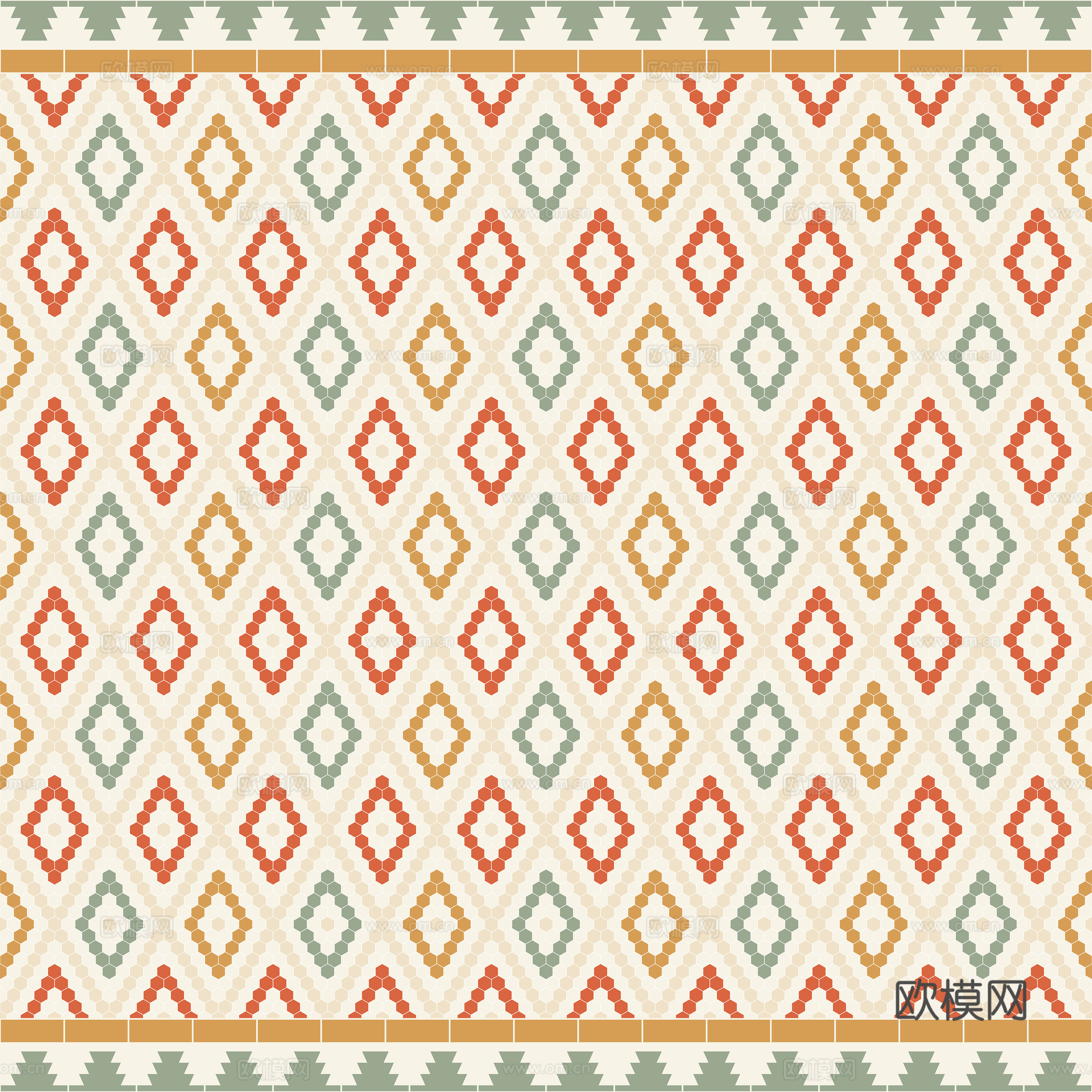 摩洛哥民族风马赛克几何图案纹理26