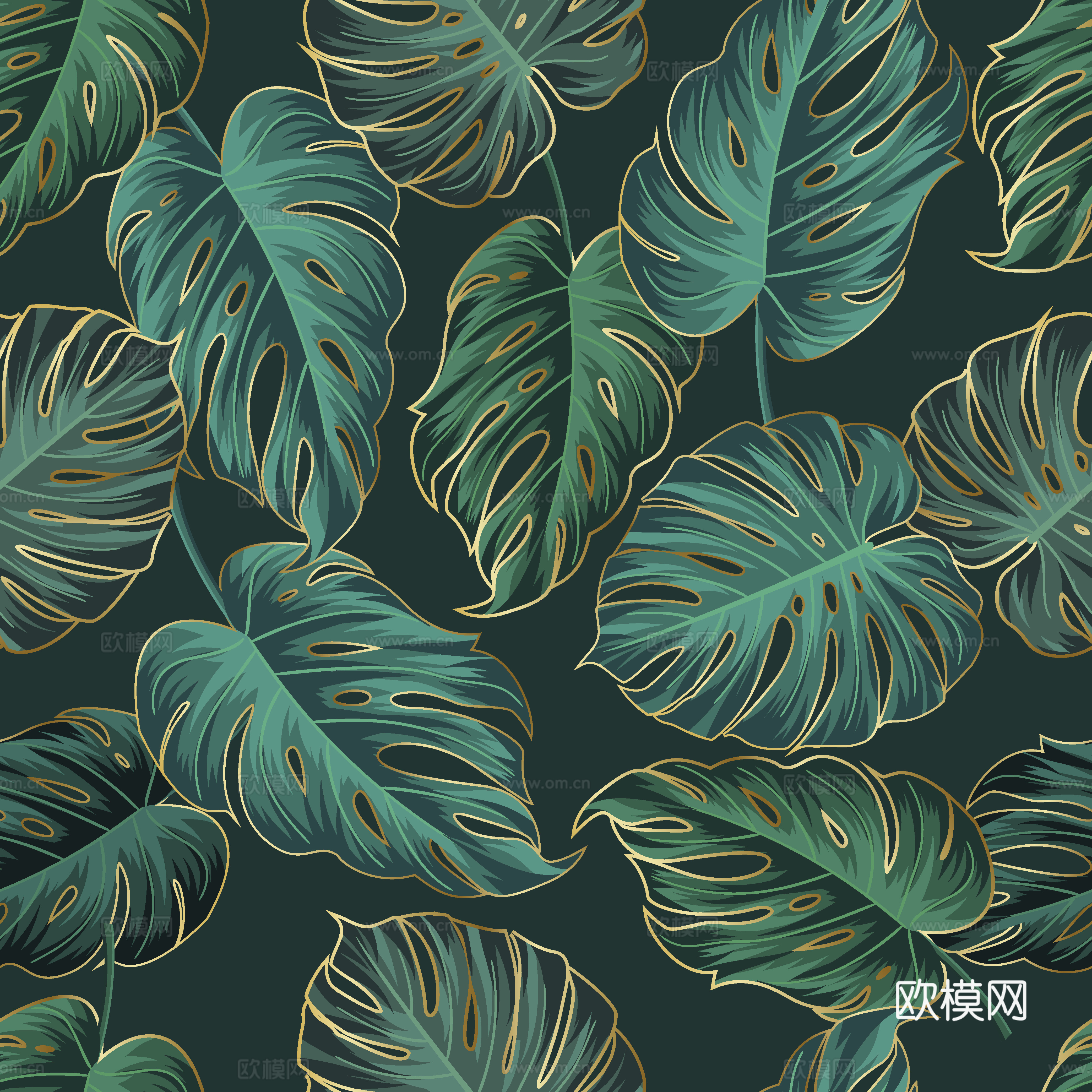 时尚热带植物花纹图案纹理肌理22