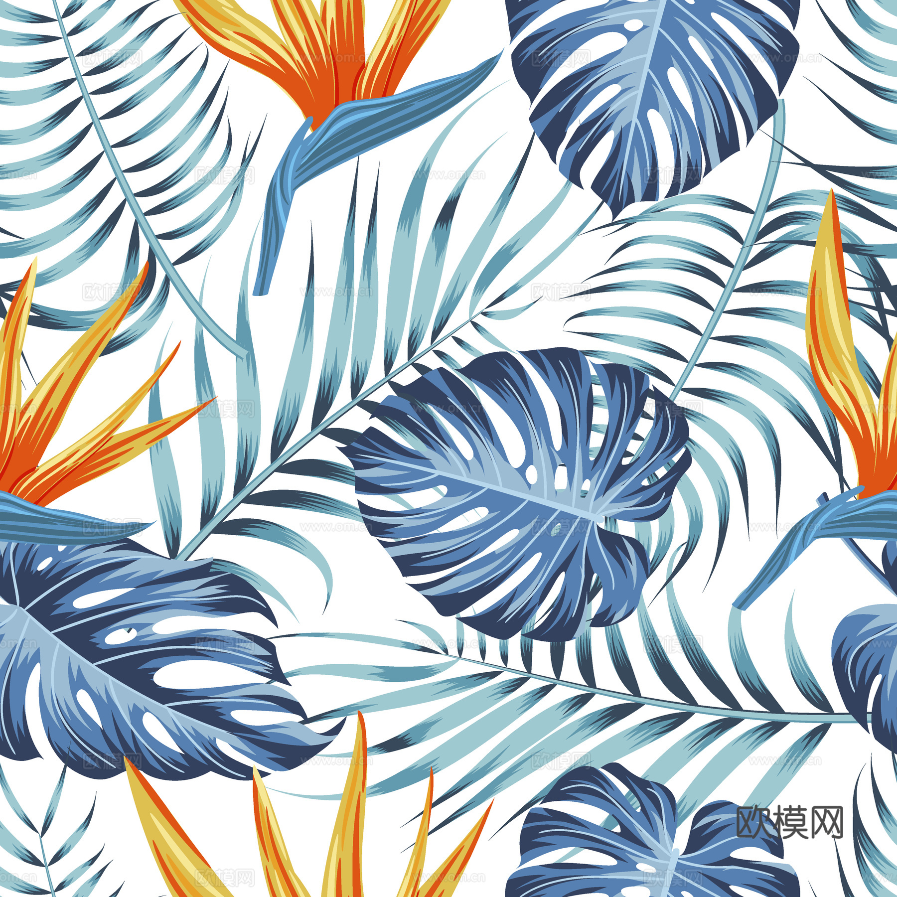 时尚热带植物花纹图案纹理肌理16 (2)