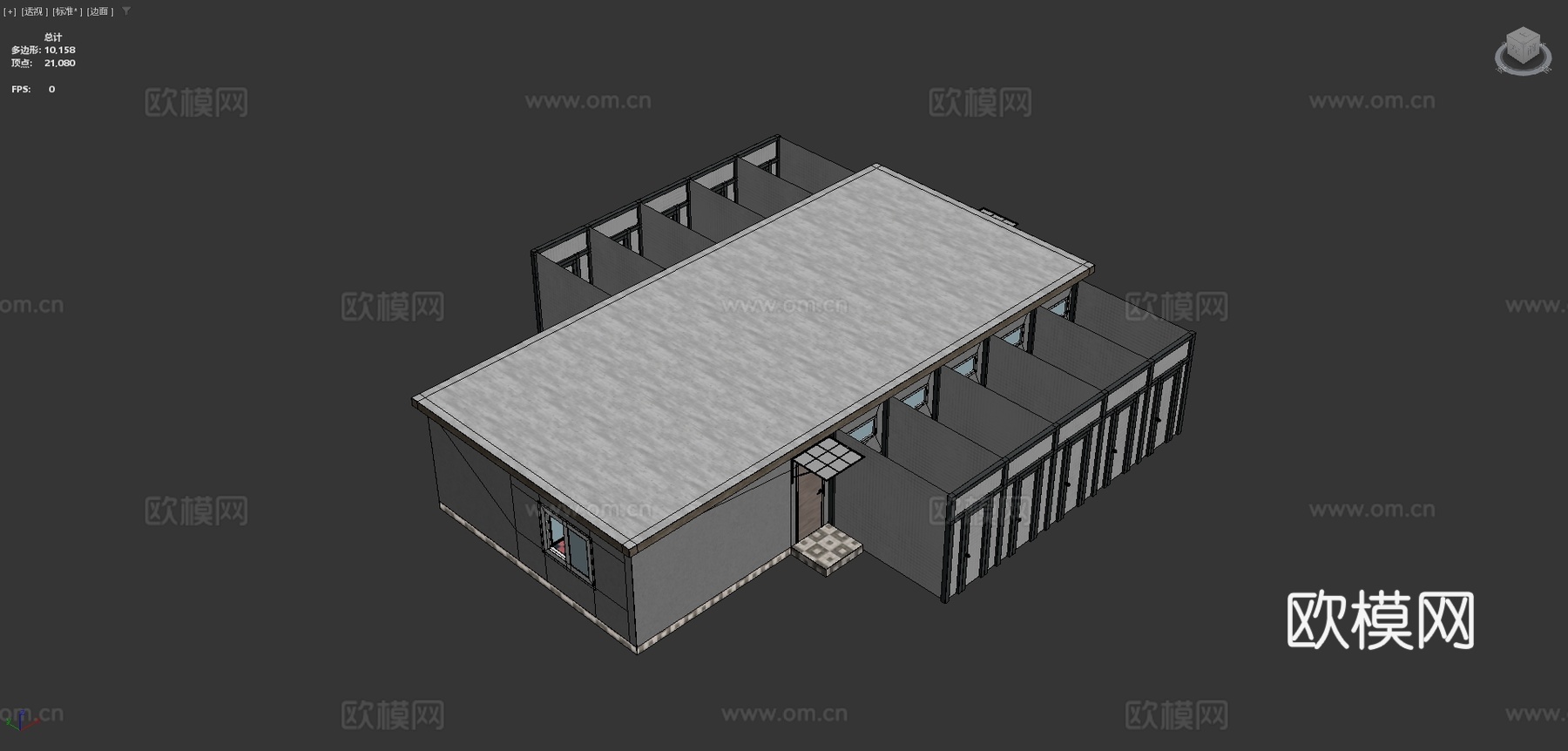 组合犬舍动物收容所庇护所3d模型3d模型下载（渲染图4）