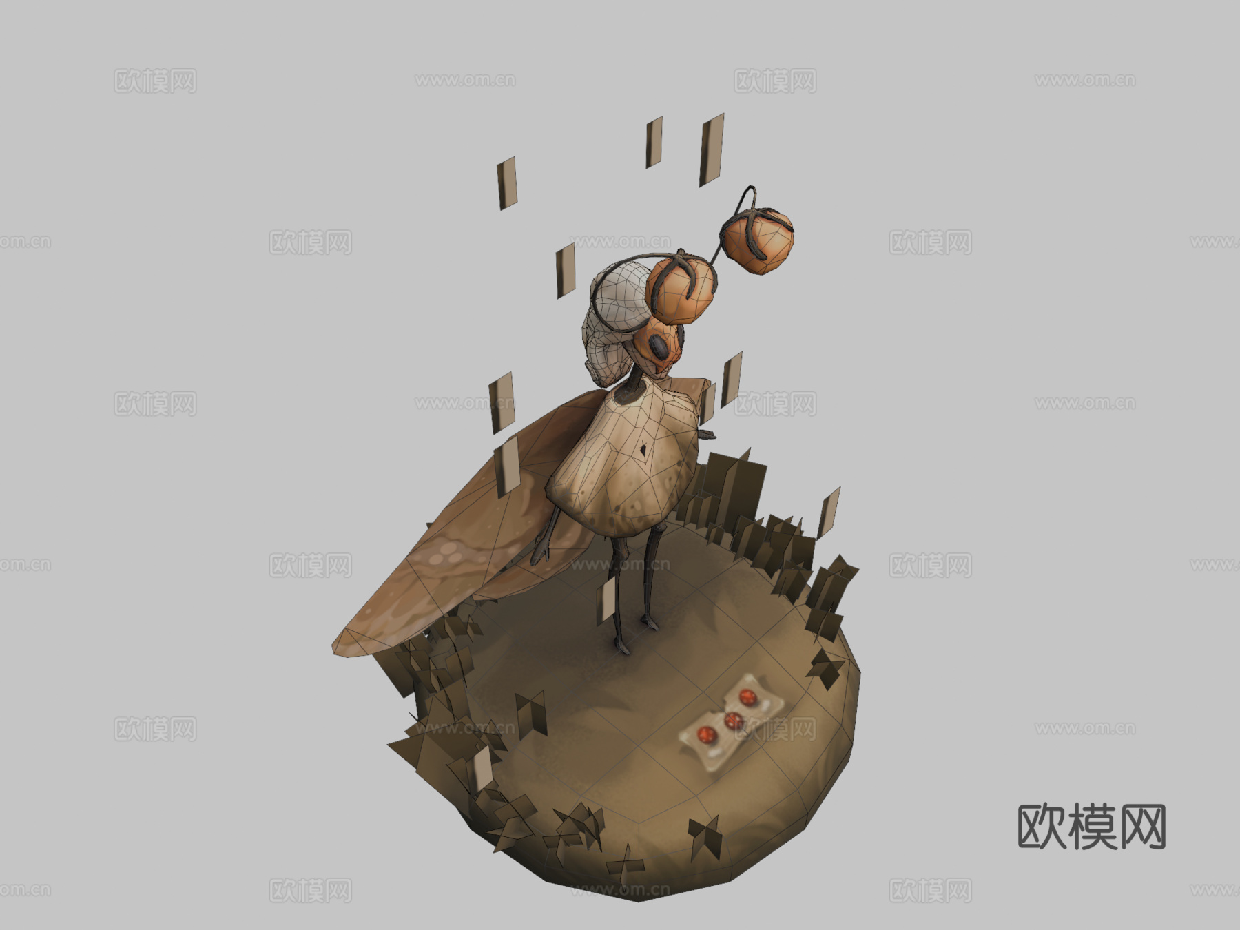 仙蛾3d模型下载（渲染图2）