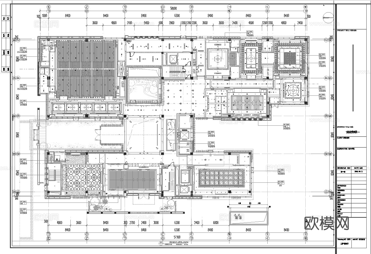 高档娱乐会所 最新全套施工图设计cad施工图