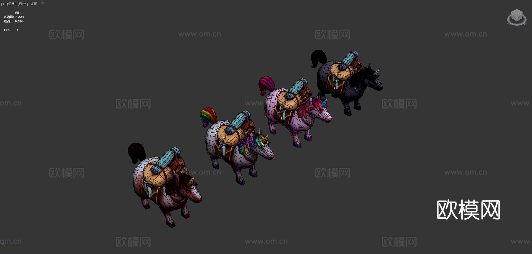 火炬之光2独角兽3d模型下载（渲染图4）