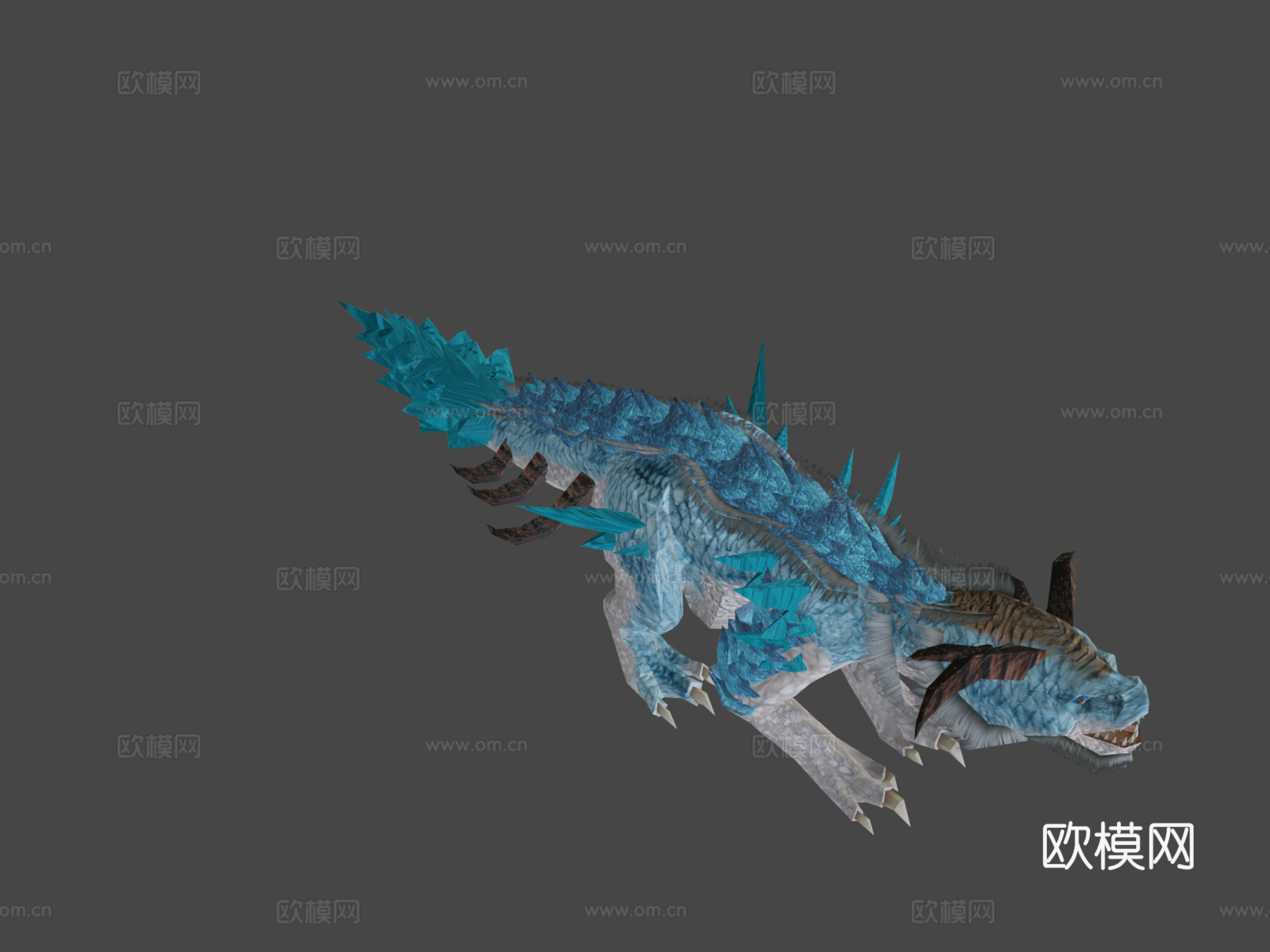 冰龙3d模型下载（渲染图1）