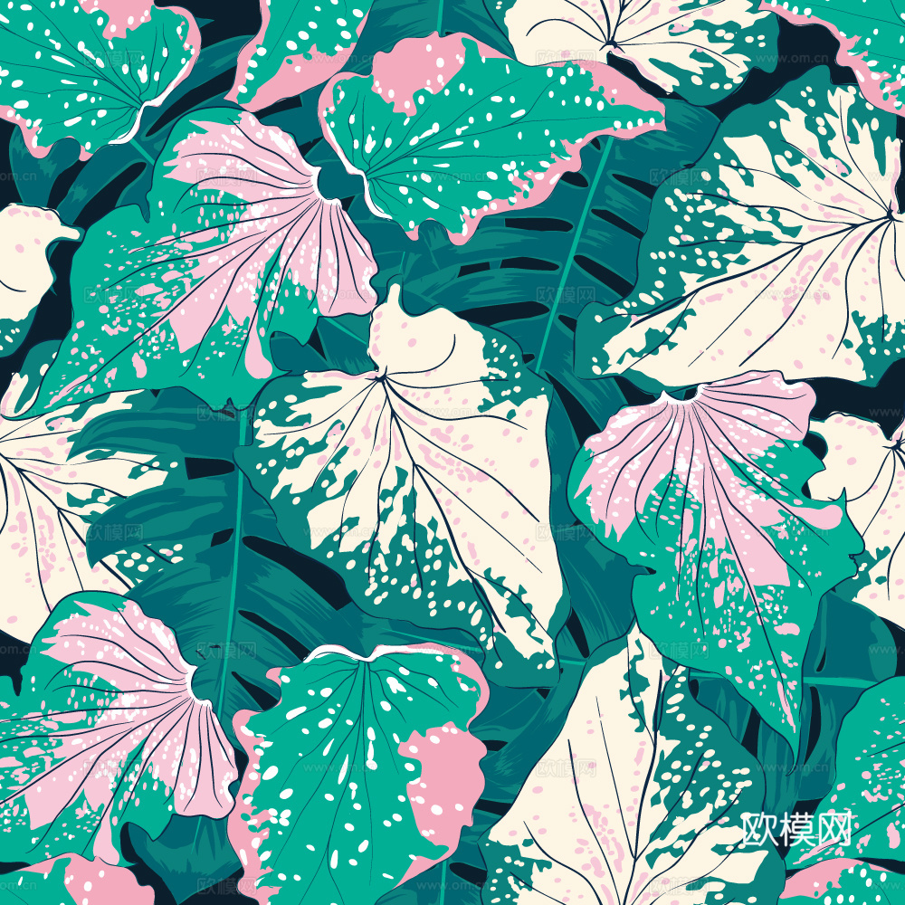 小清新治愈系植物图案纹理肌理20