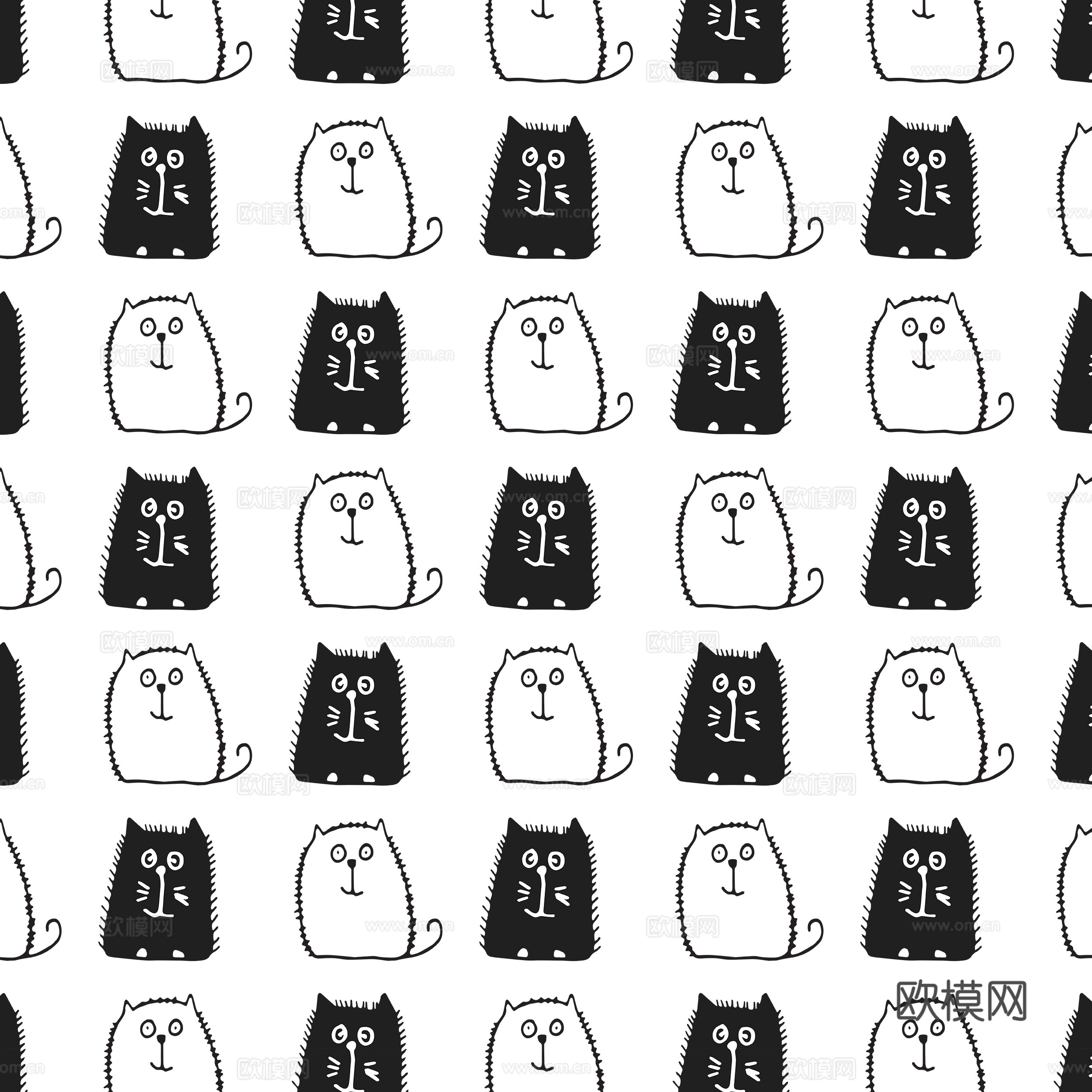 卡通可爱儿童动物图案纹理肌理96