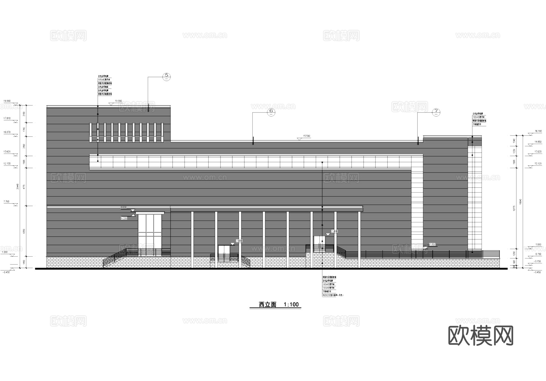 电影院影剧院建筑平立剖CAD施工图集cad施工图