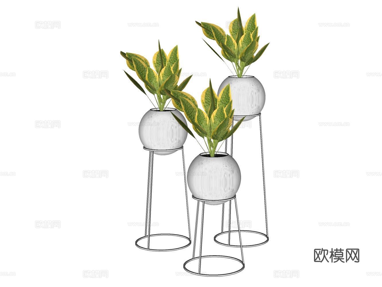 雕塑摆件动物设备家具小品su模型