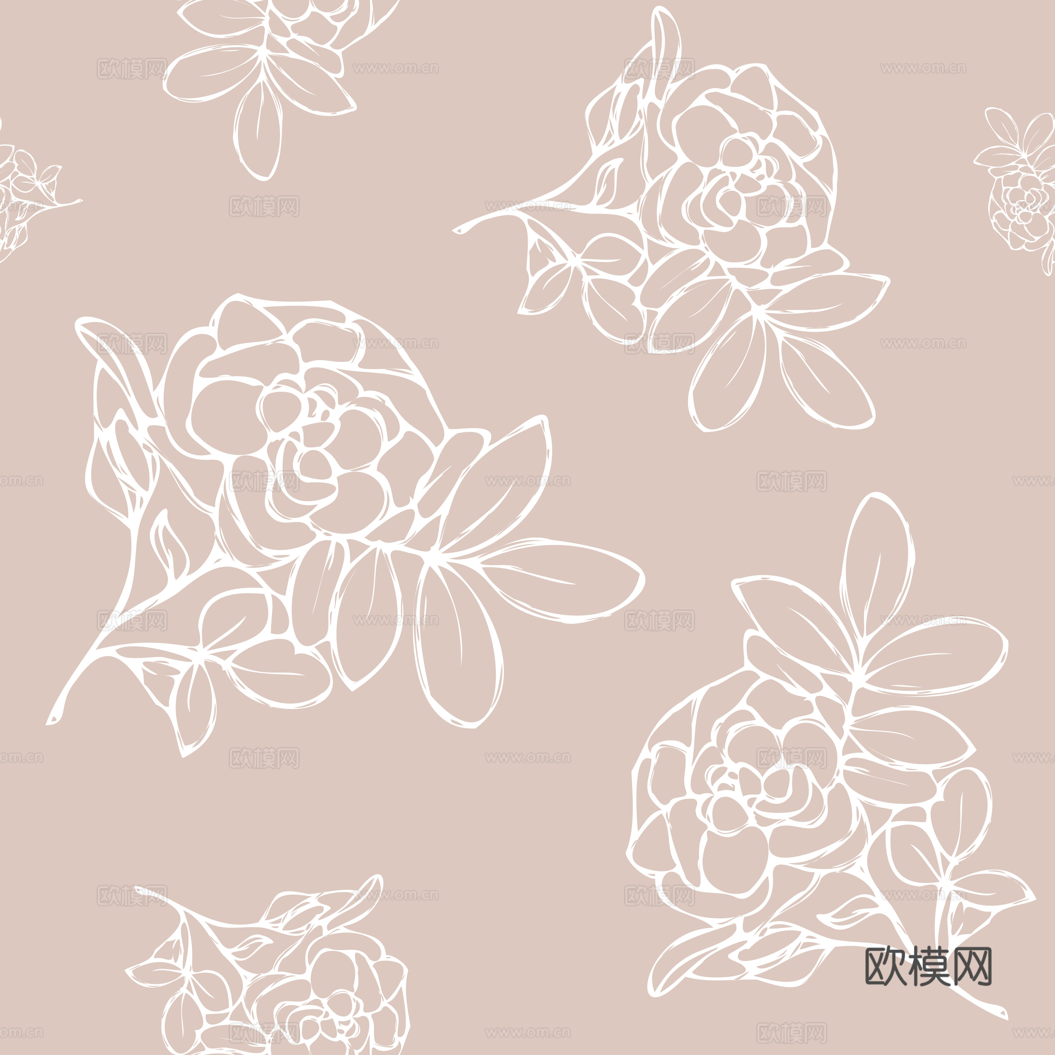 治愈系小清晰植物森系纹理图案肌理23